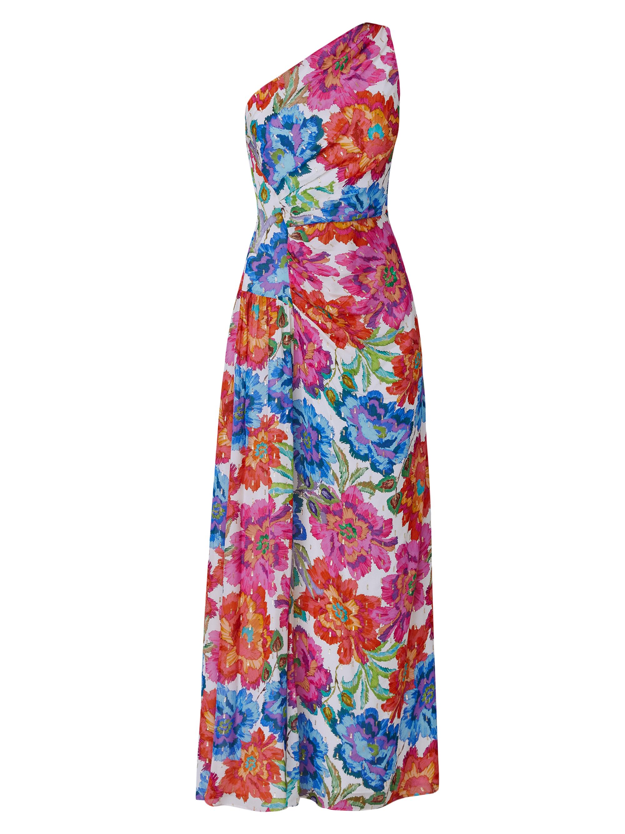 Shoshanna Women's Neema Floral One-Shoulder Maxi Dress - Magenta Multi