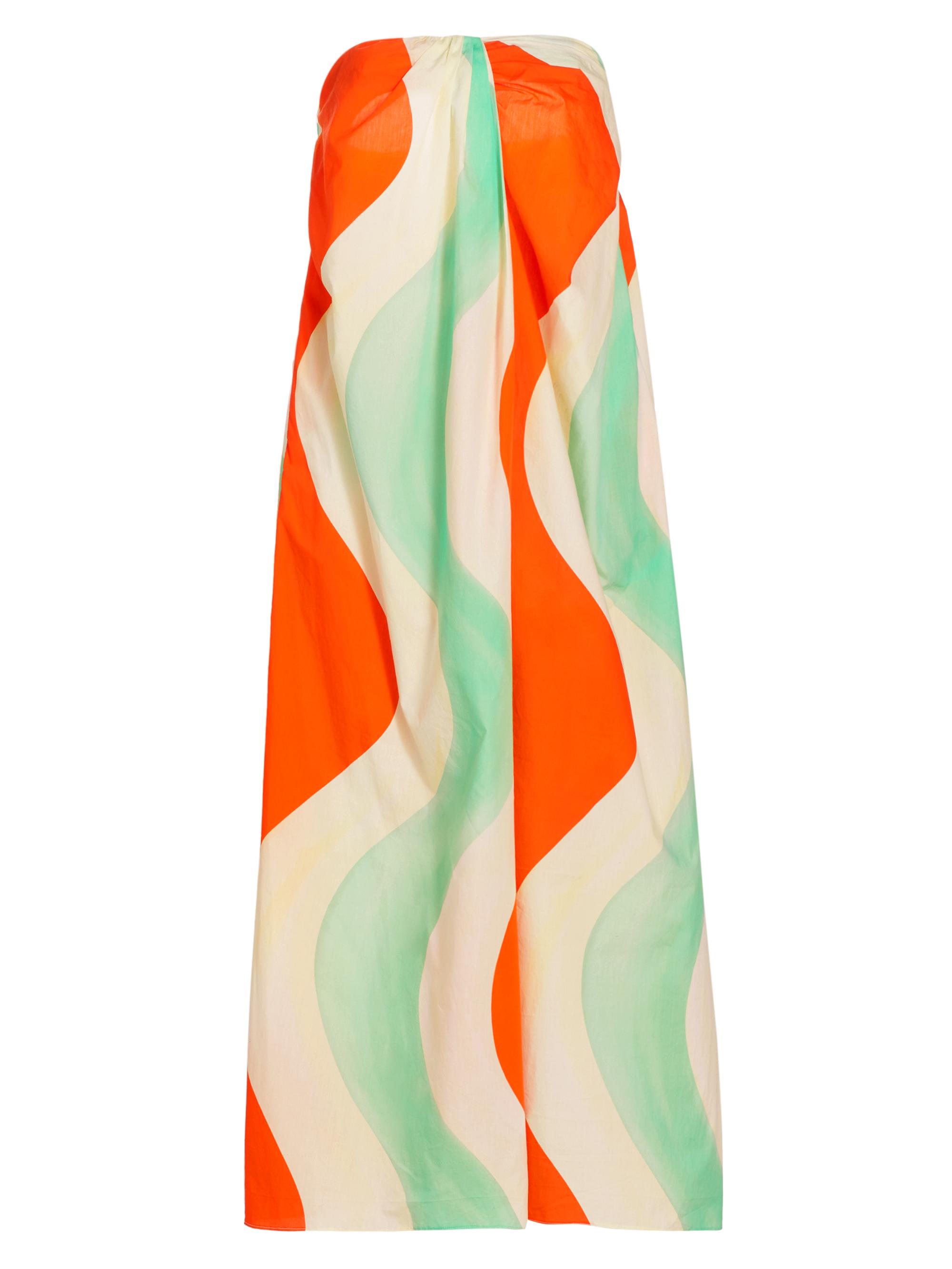 Mara Hoffman Women's Alice Strapless Cotton Midi-Dress - Red And Freen