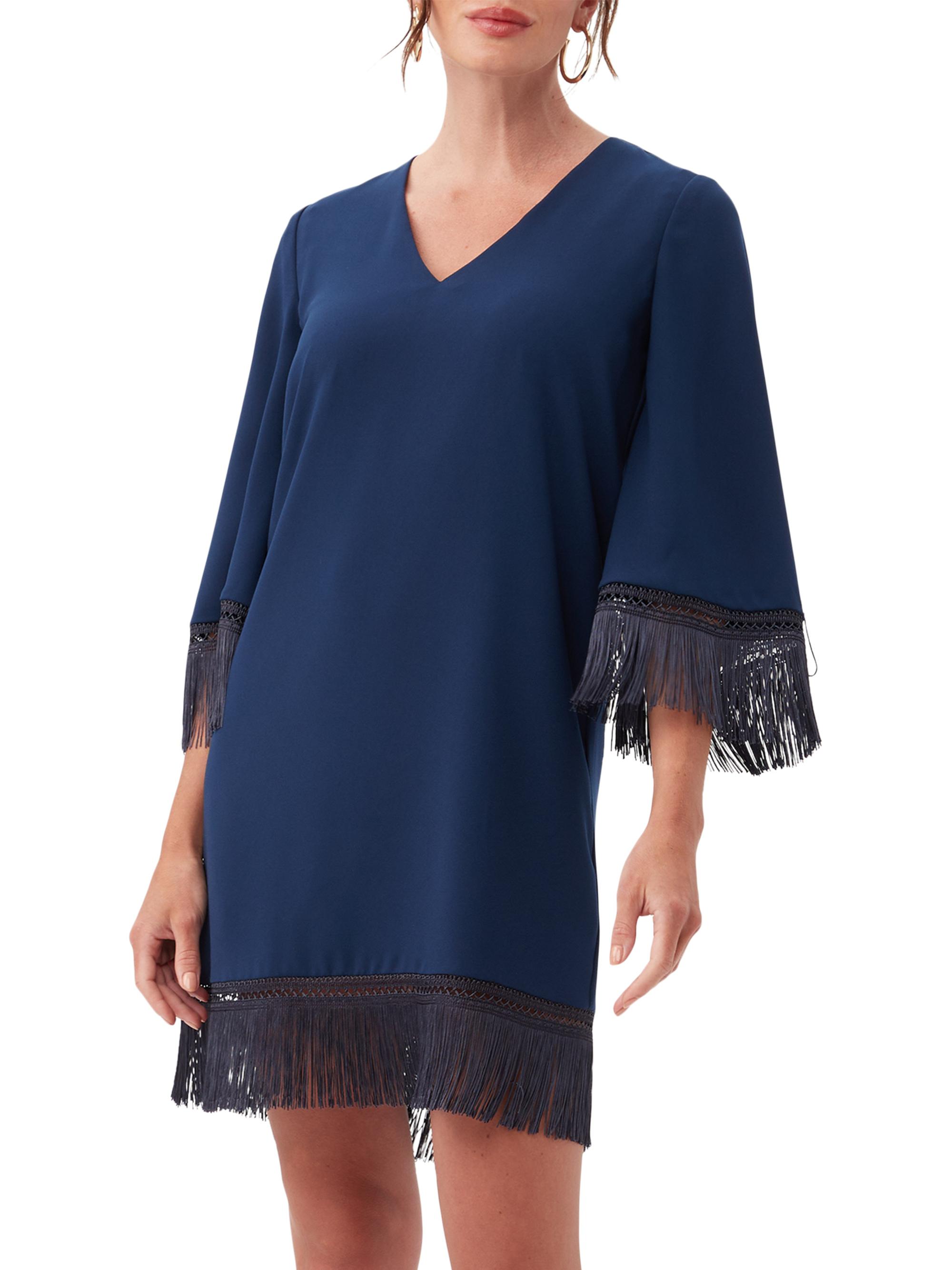 Trina Turk Women's Sanibel Fringe Satin Minidress - Ink