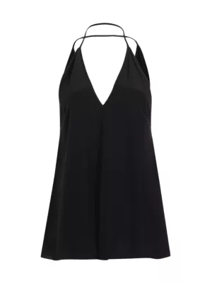 TOTEME Black Double Halter Maxi Dress