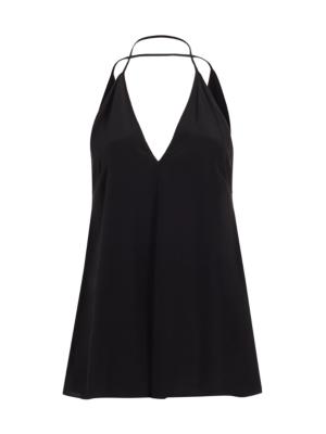 TOTEME Black Double Halter Maxi Dress