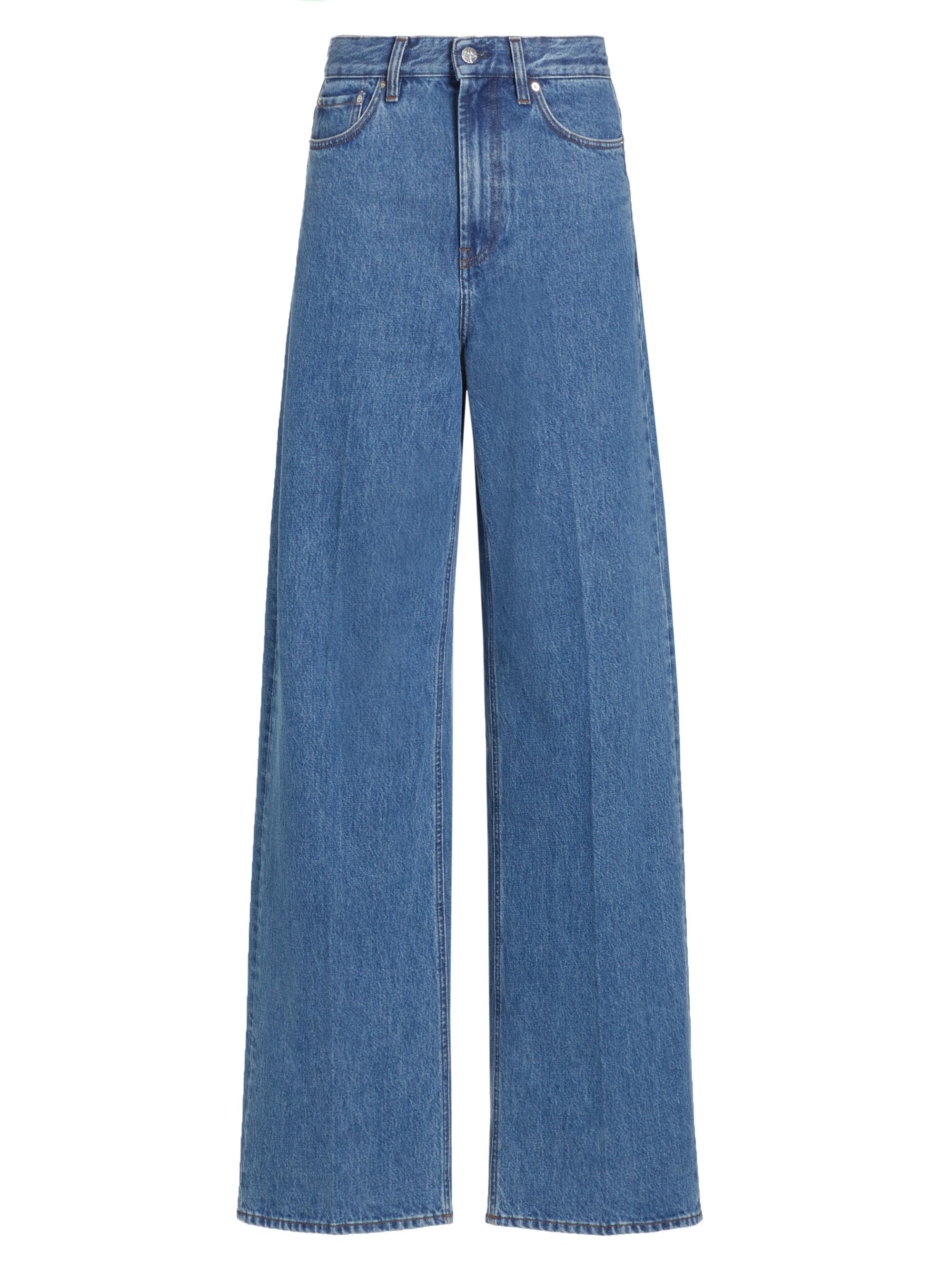 Toteme Women's High-Rise Wide-Leg Jeans - Vibrant Blue