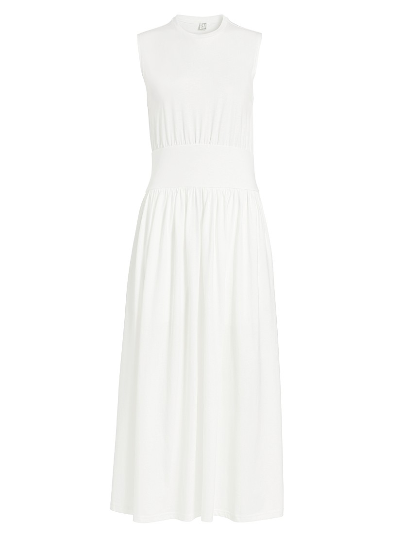 Shop Toteme Sleeveless Cotton T-Shirt Dress | Saks Fifth Avenue Shop Toteme Sleeveless Cotton T-Shirt Dress | Saks Fifth Avenue