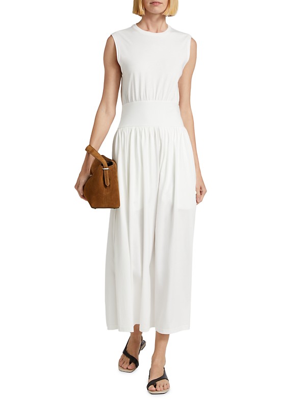 Shop Toteme Sleeveless Cotton T-Shirt Dress | Saks Fifth Avenue Shop Toteme Sleeveless Cotton T-Shirt Dress | Saks Fifth Avenue