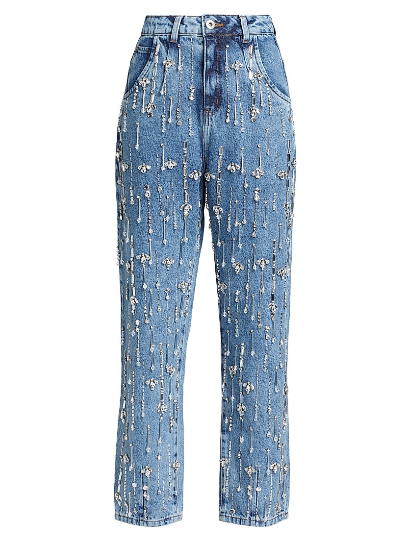 Shop PatBO Rhinestone Beaded Jeans | Saks Fifth Avenue Shop PatBO Rhinestone Beaded Jeans | Saks Fifth Avenue