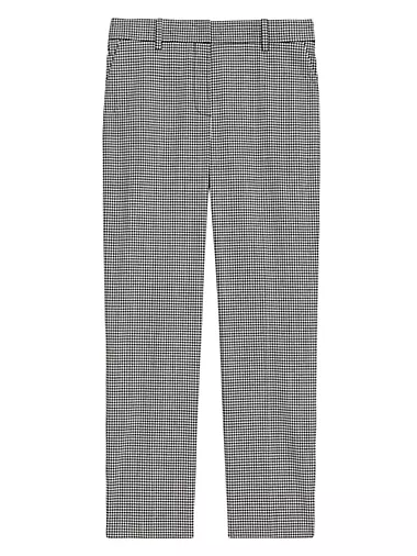 Treeca Mid-Rise Wool-Blend Crop Pants