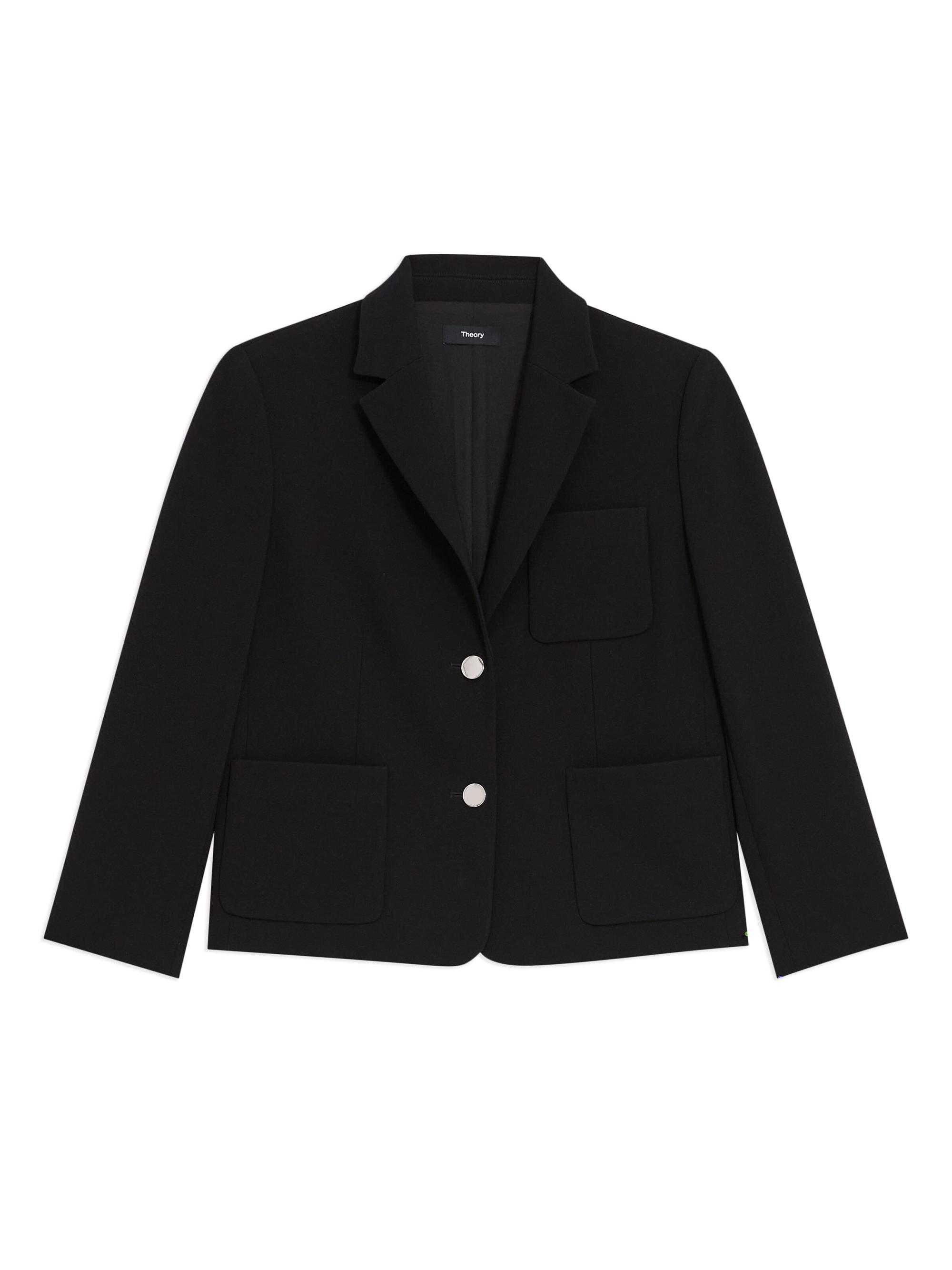 Theory Women's Shurnken Patch-Pocket Jacket - Black