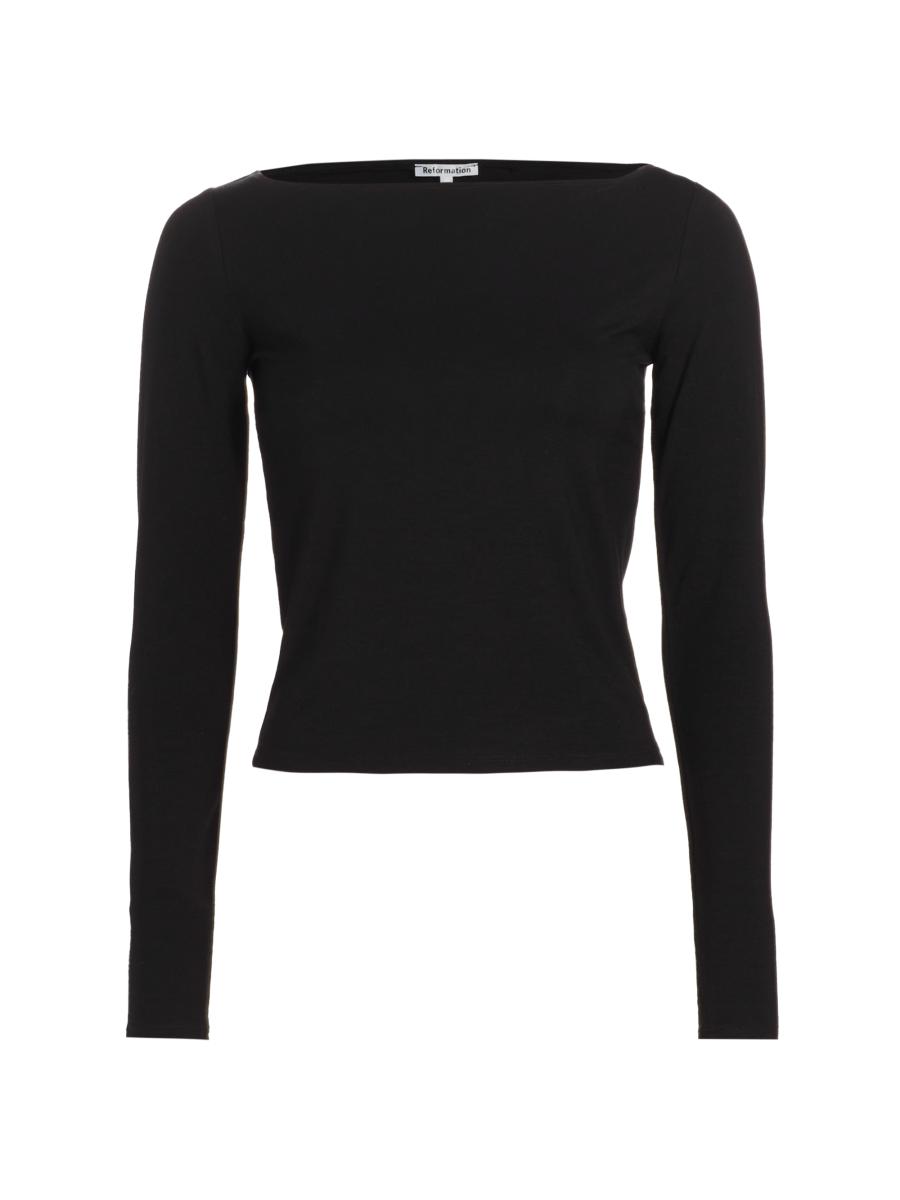 【BOHEMIAN SEOUL】BOHEMSEO ESSENTIAL BOAT NECK LONG SLEEVE ESSENTIAL BOAT NECK LONG SLEEVE, IVORY - bohemseo