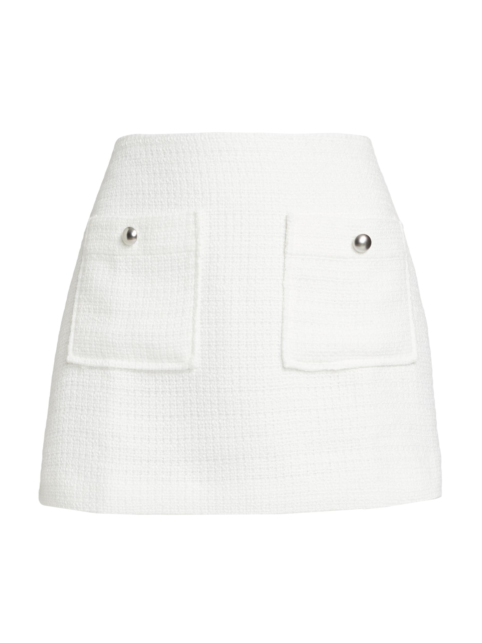 Reformation Women's Aurelia Knit Miniskirt - White Tweed