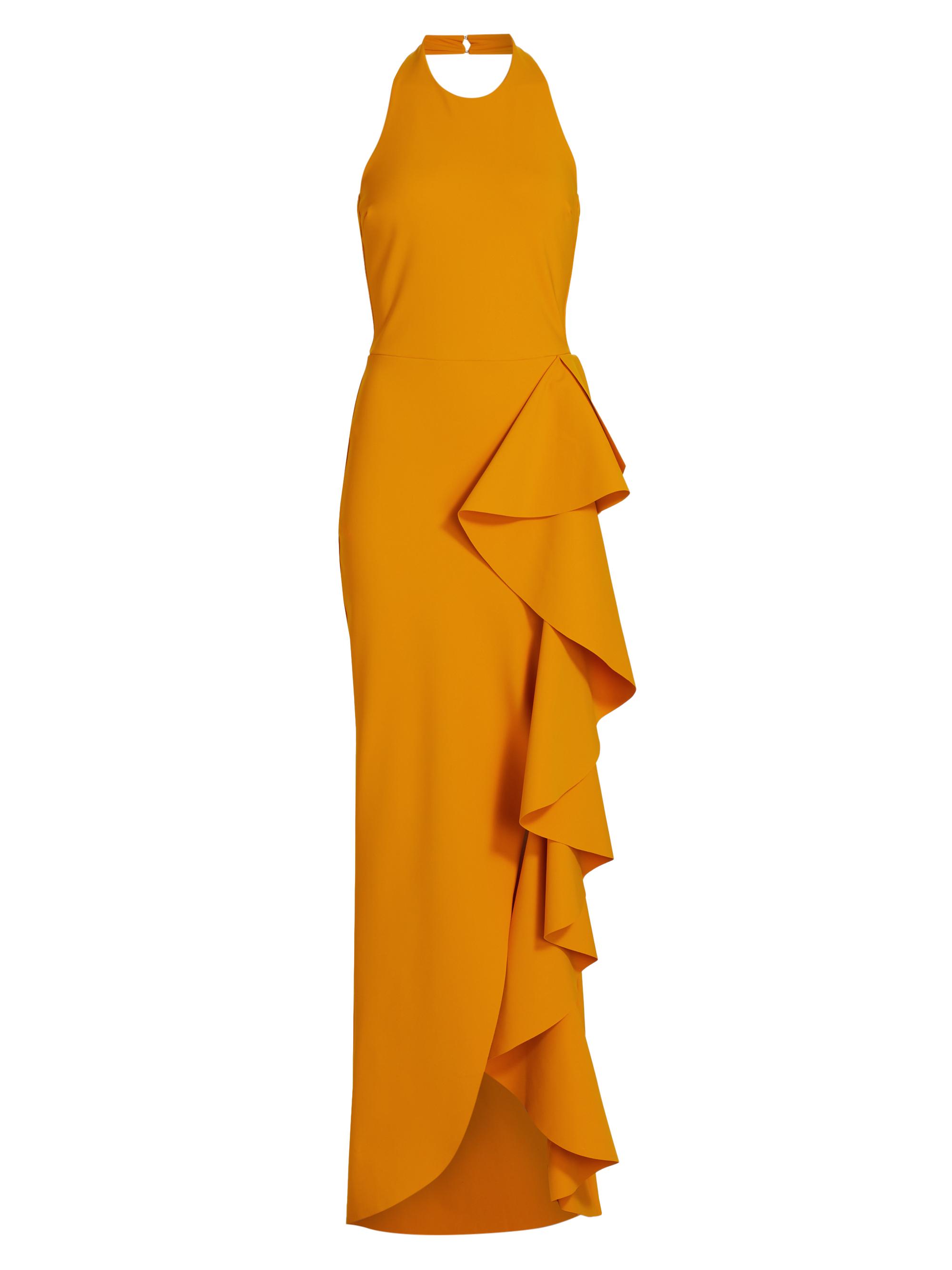 Chiara Boni La Petite Robe Thomas Ruffled Halter Gown | Saks Fifth Avenue