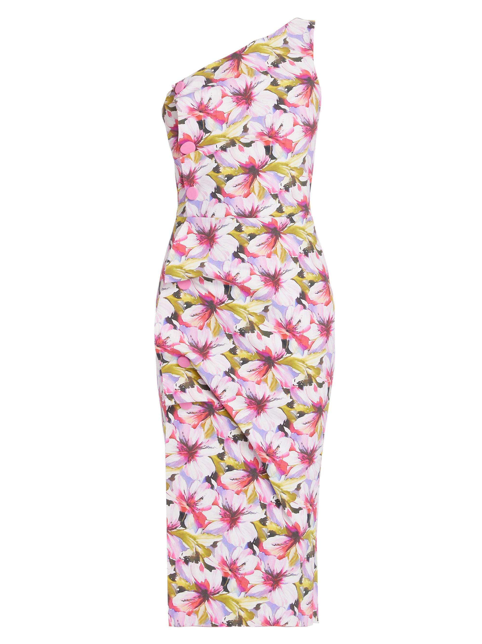 Chiara Boni La Petite Robe Women's Hiroko Print One-Shoulder Cocktail Dress - Waikiki