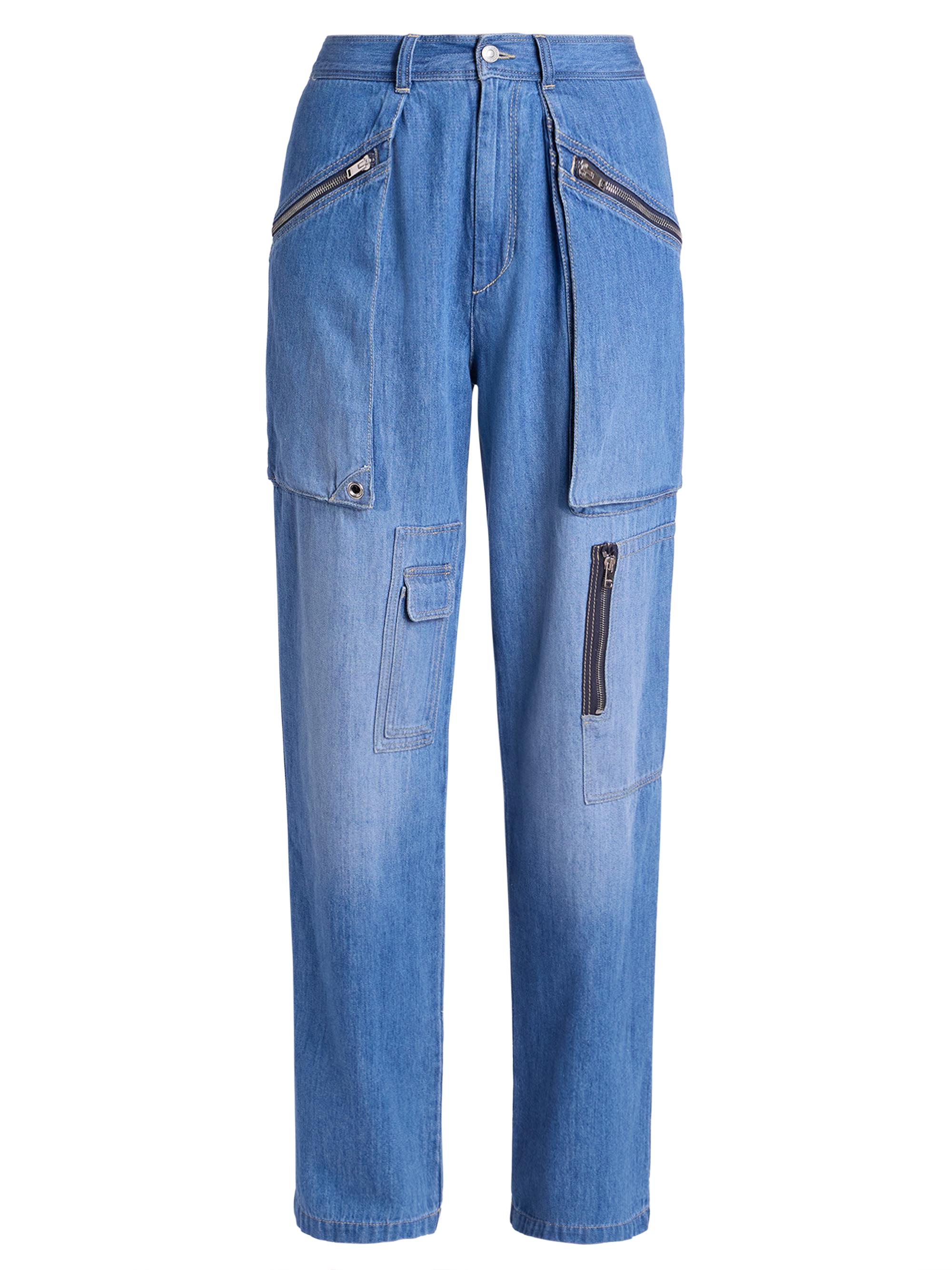 Isabel Marant Women's Juliette Denim Cargo Pants - Blue