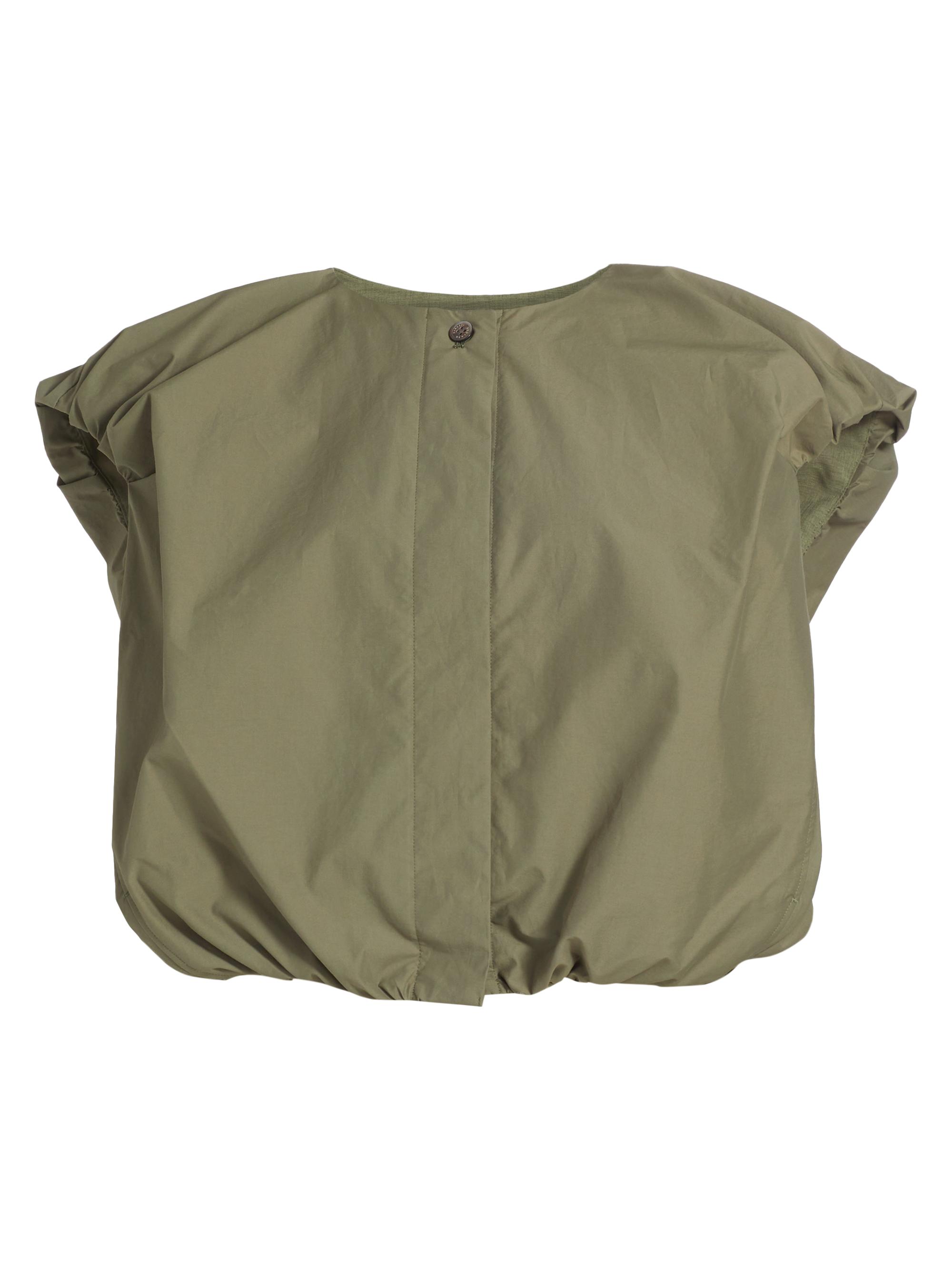 Barneys New York Women's Puff-Sleeve Parachute Blouse - Olive