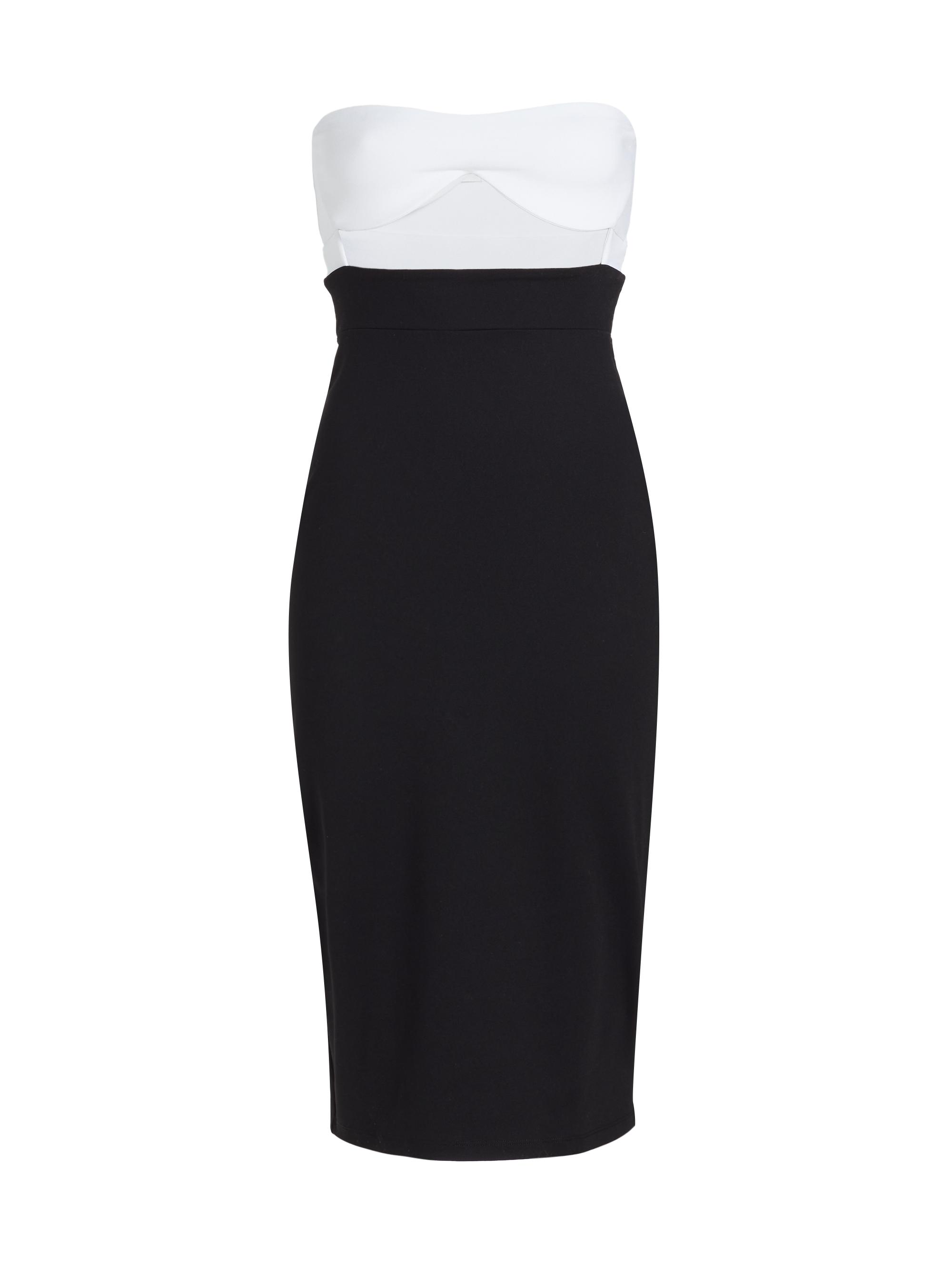 susana monaco Women's Colorblock Cut-Out Tube Dress - Black White