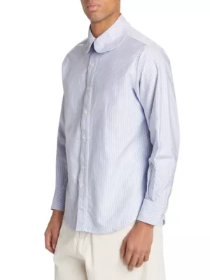 Pinstriped cotton shirt