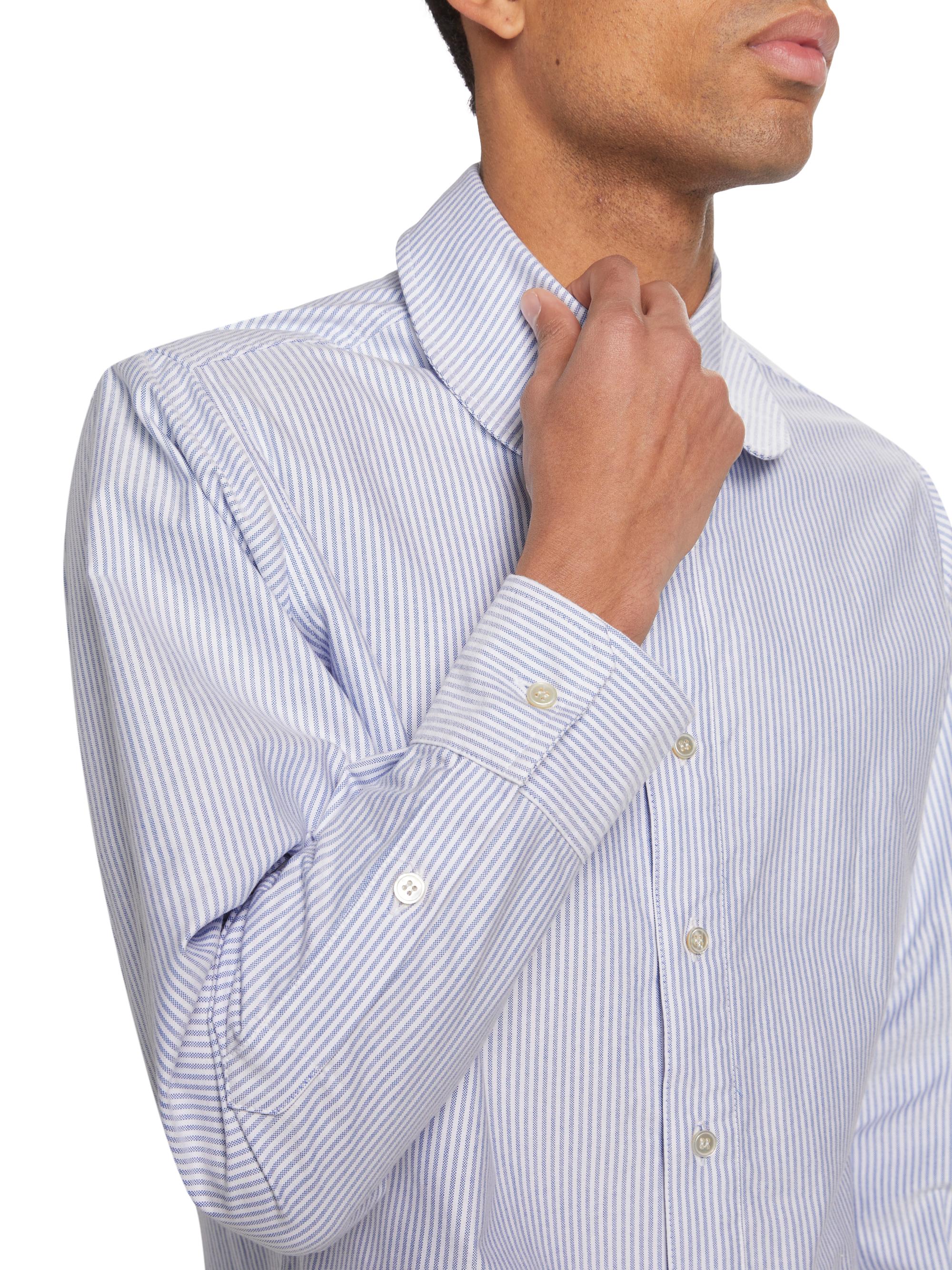 WILLY CHAVARRIA　PIMA COTTON SHIRTS Willy Chavarria Pinstriped Cotton Button-Front Shirt | Saks Fifth