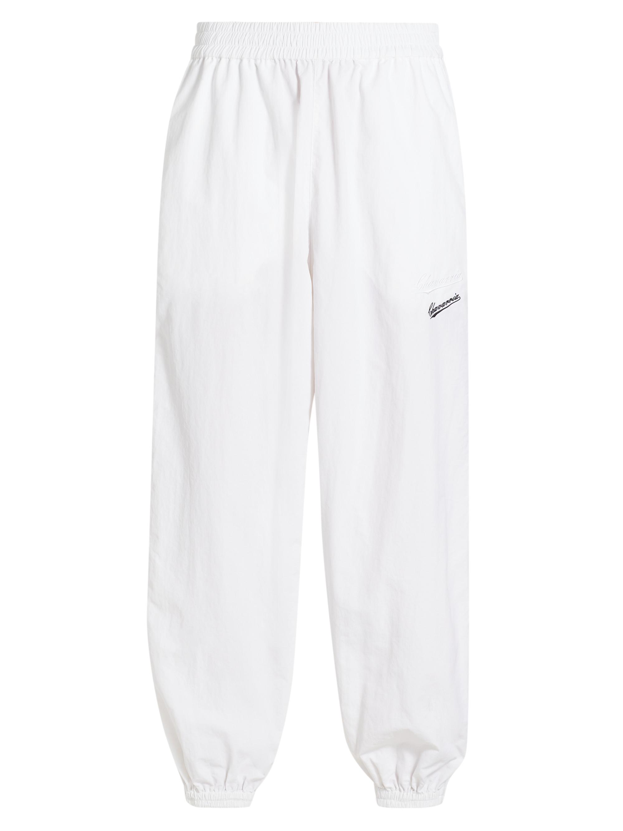 Willy Chavarria Men's Bad Boy Logo-Embroidered Track Pants - White