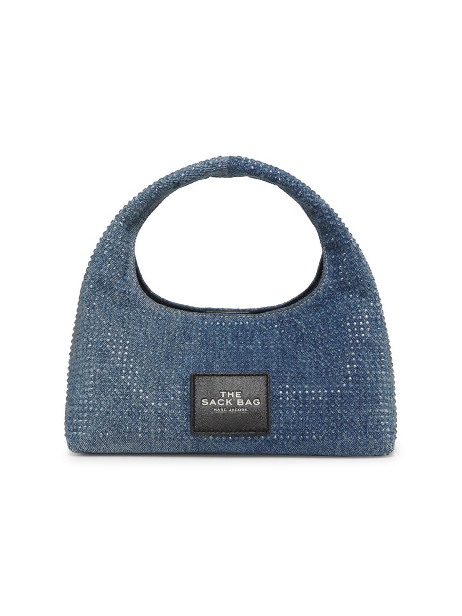 Marc Jacobs Crystal-Embellished Denim Top Handle Bag | Saks