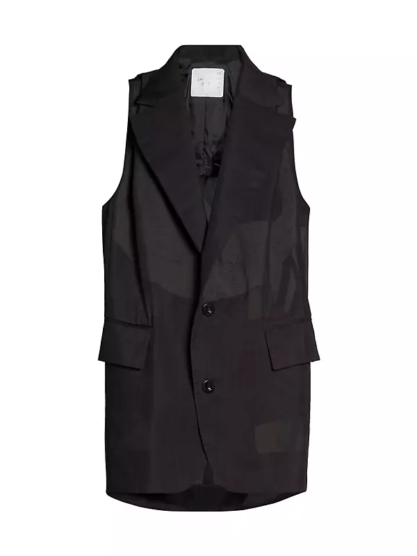 Shop Sacai Oversized Pinstriped Vest | Saks Fifth Avenue