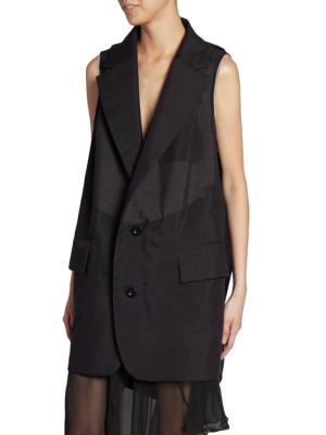 sacai Navy Pinstripe Vest