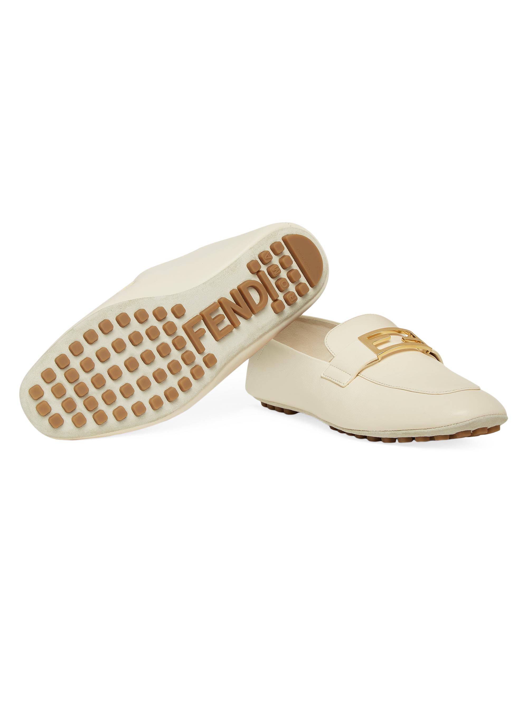 Fendi Driver-Sole Leather Loafers | Saks Fifth Avenue display picture 2
