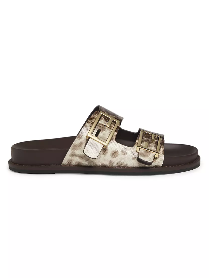 Shop Fendi Karung Snakeskin Sandals | Saks Fifth Avenue