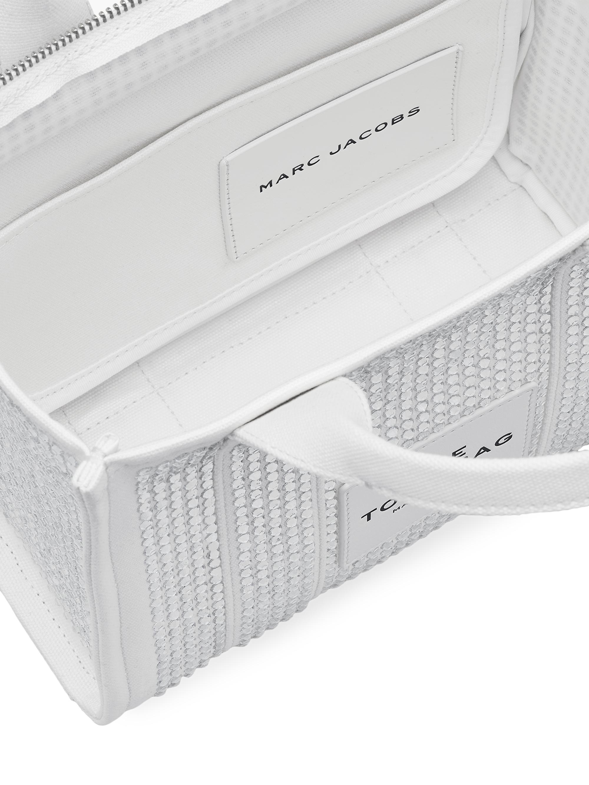 未使用MARC JACOBS THE TOTE BAG ホワイト　クリスタル Marc Jacobs The Crystal Canvas Crossbody Tote bag | White | FARFETCH