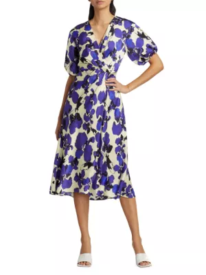 Shop Tanya Taylor Meadow Floral Midi-Dress | Saks Fifth Avenue