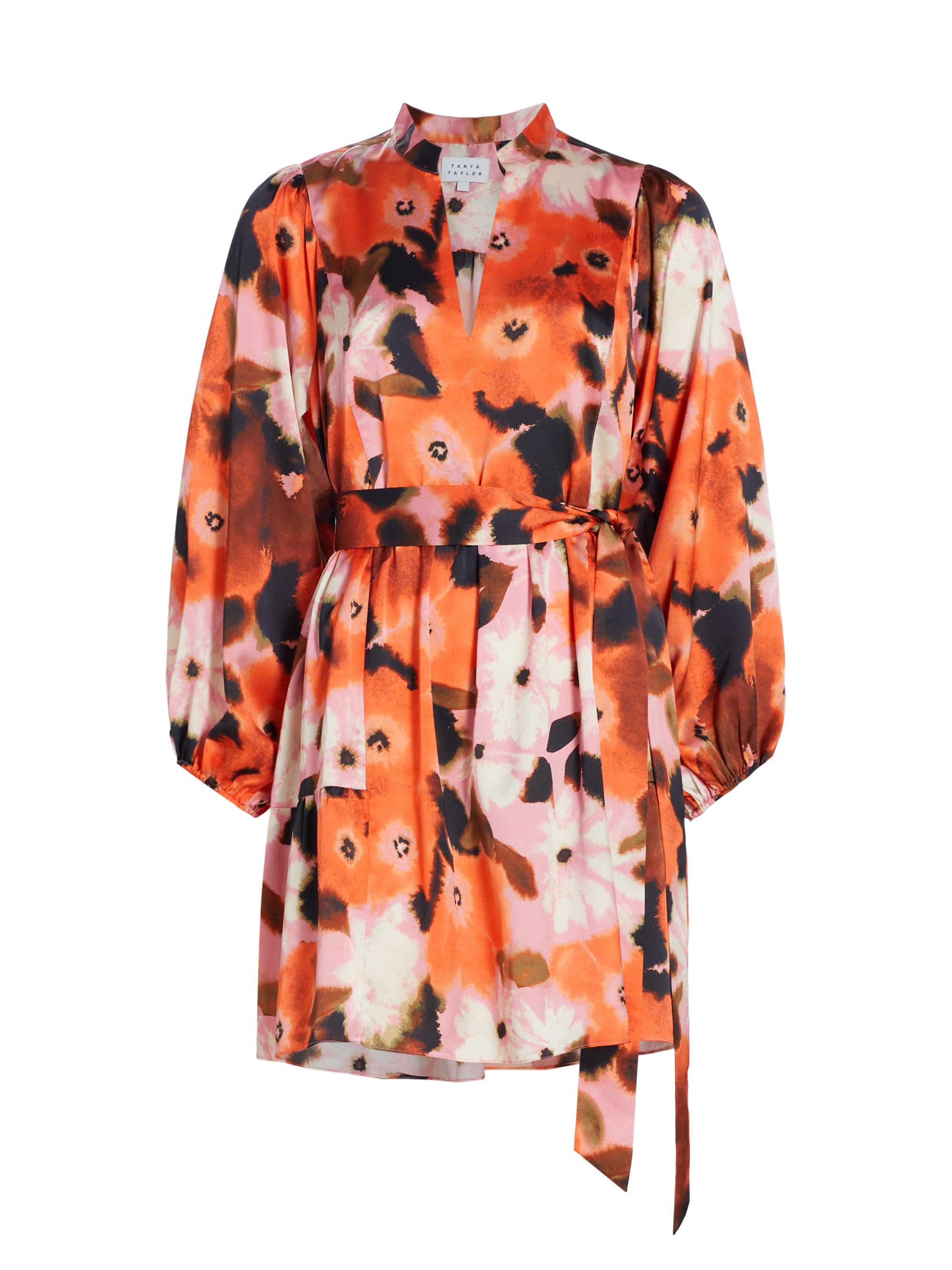 Tanya Taylor Women's Vienna Floral Satin Minidress - Peony Multi