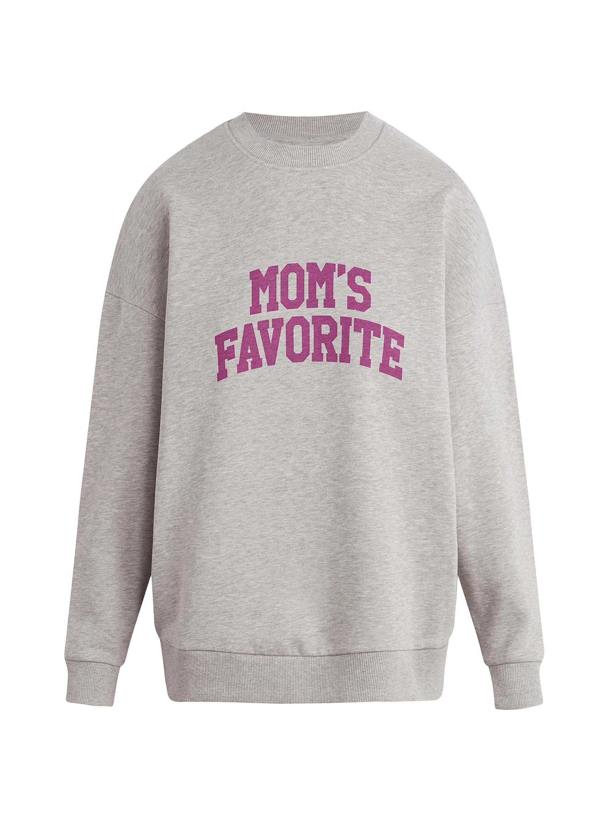 Favorite Daughter Women's Mom's Favorite Cotton Sweatshirt - Heather Grey