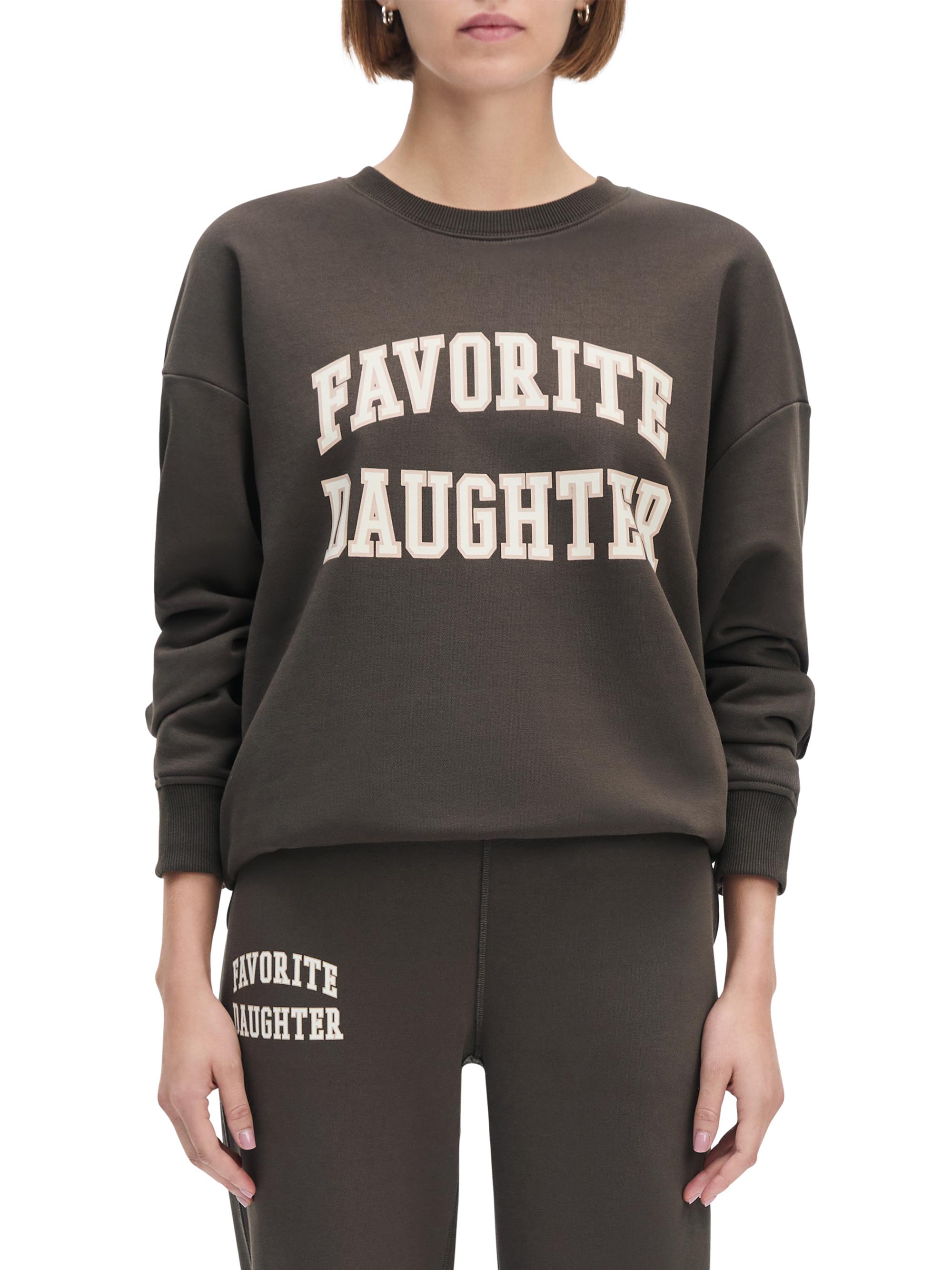 Collegiate Oversized Logo Cotton-Blend Sweatshirt