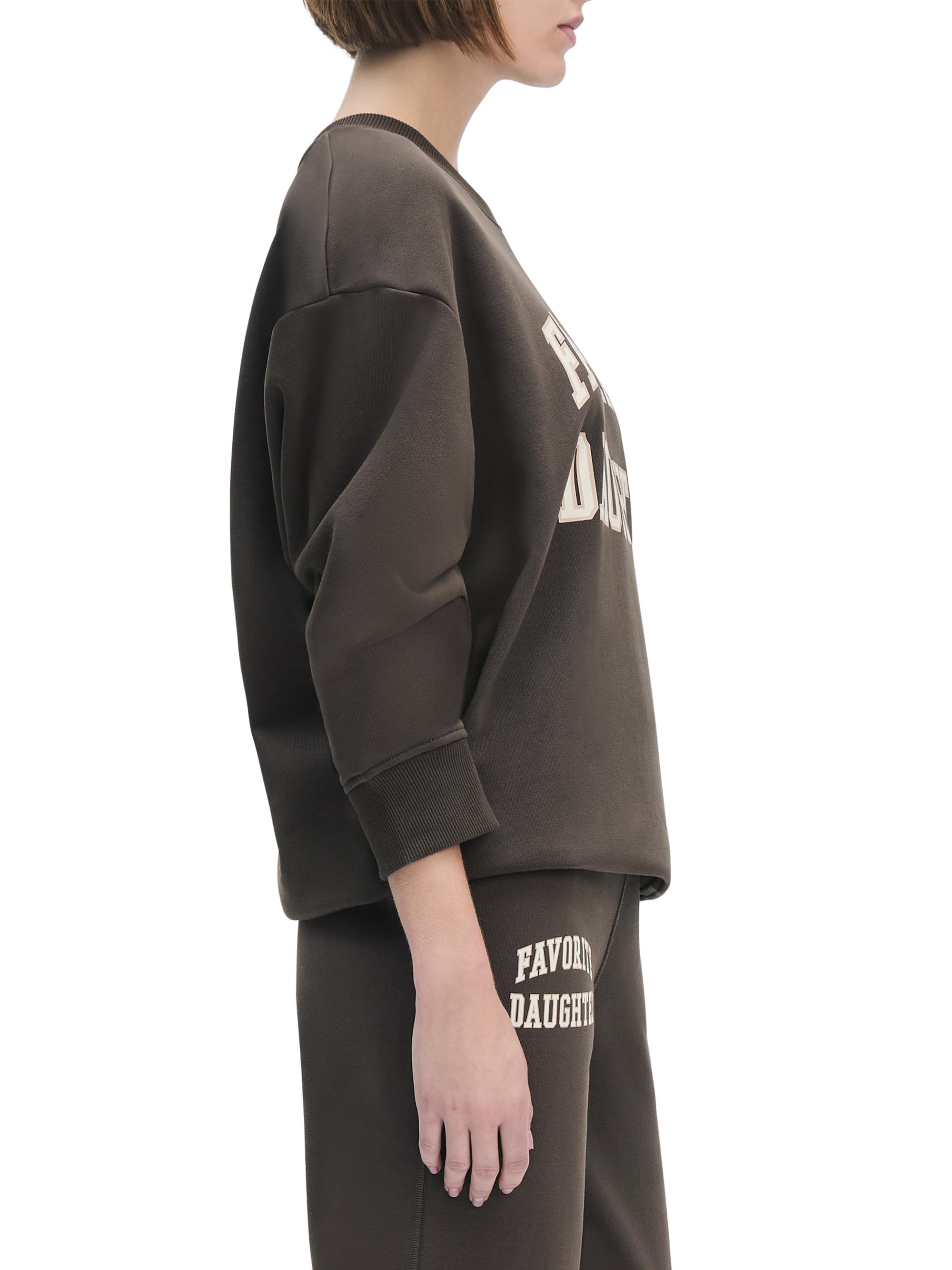 Collegiate Oversized Logo Cotton-Blend Sweatshirt