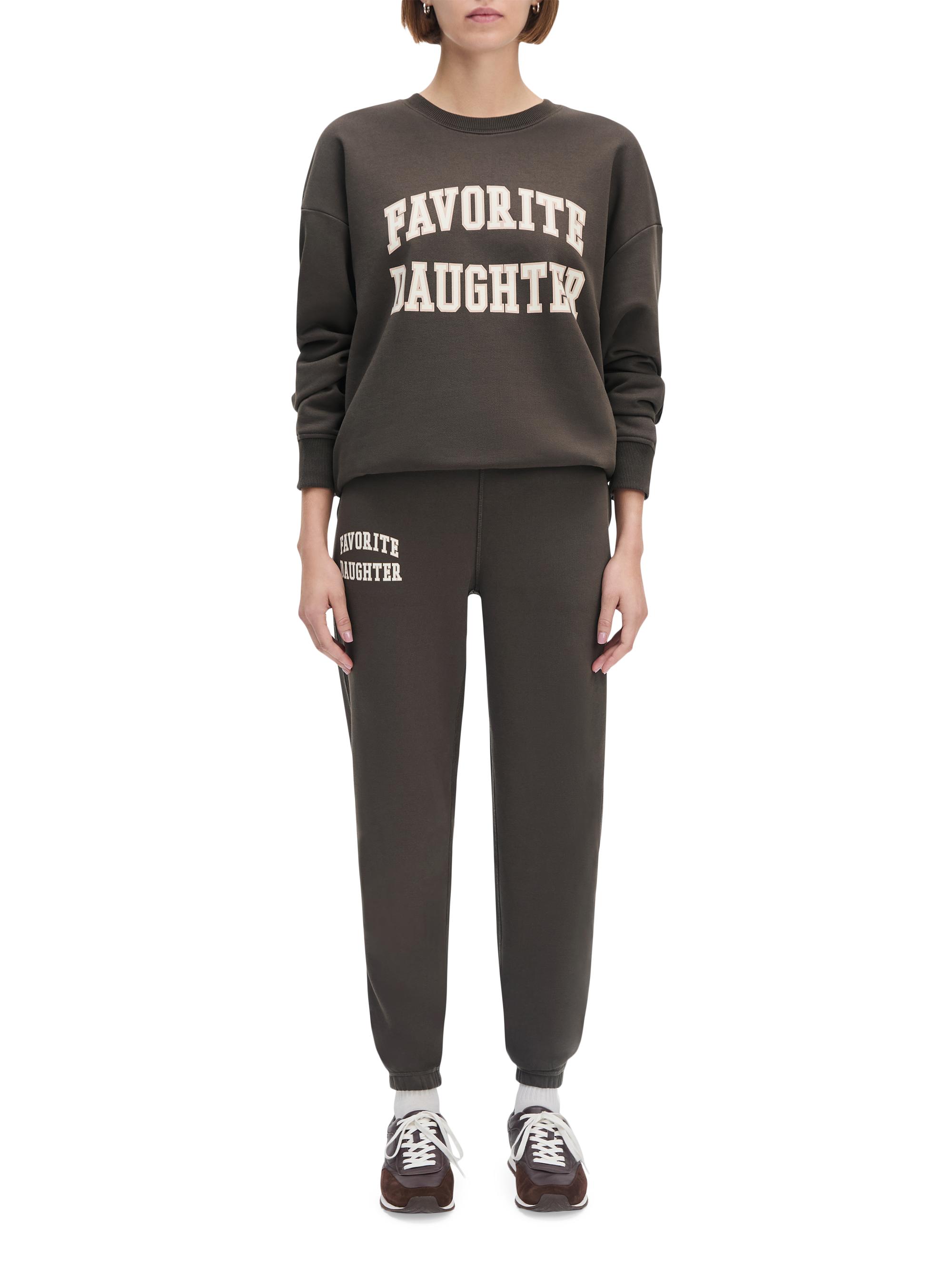 Collegiate Oversized Logo Cotton-Blend Sweatshirt