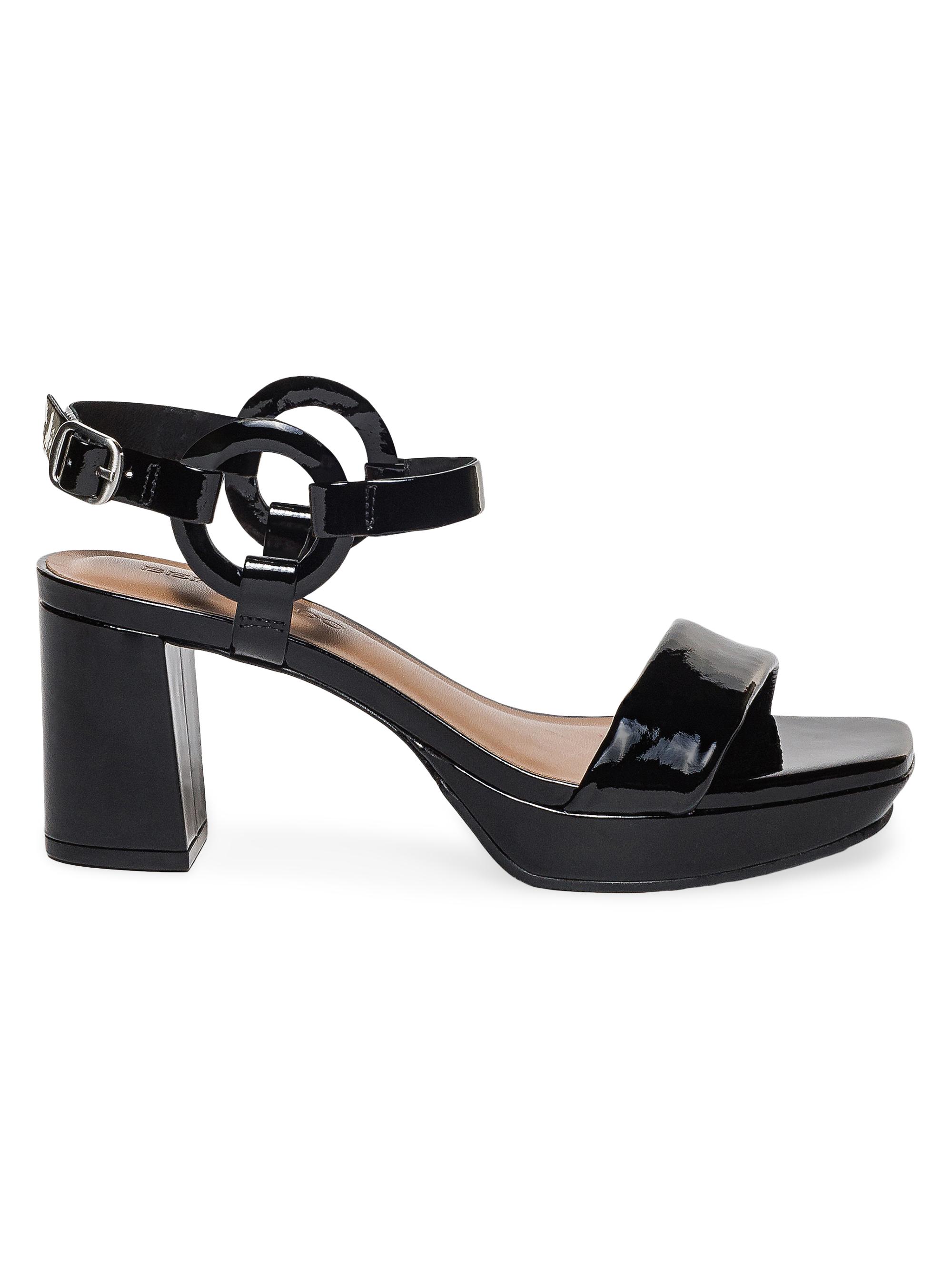 Bernardo Women's Candace Patent Platform Sandals - Black