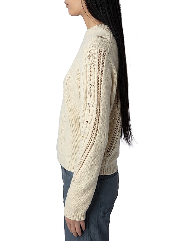 Shop Zadig & Voltaire Morley Cable-Knit Merino Wool Sweater Shop Zadig & Voltaire Morley Cable-Knit Merino Wool Sweater