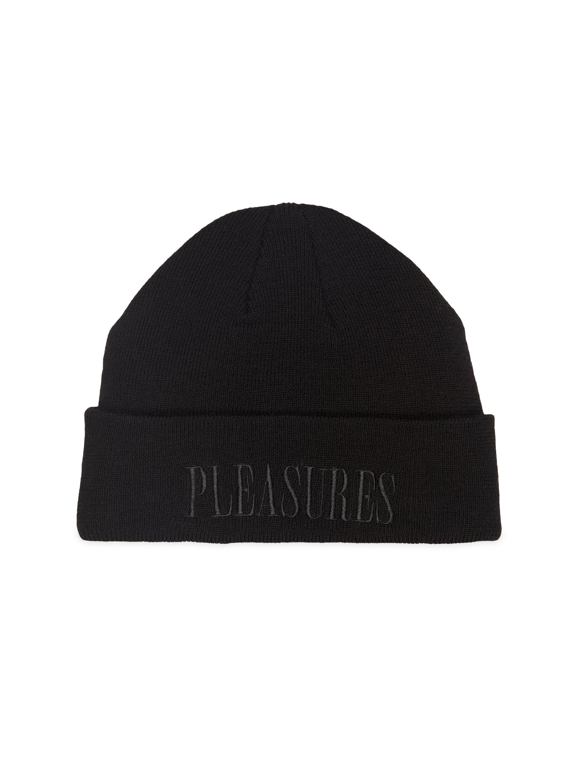 Moose Knuckles Men's  x Pleasures Logo Wool Beanie - Black