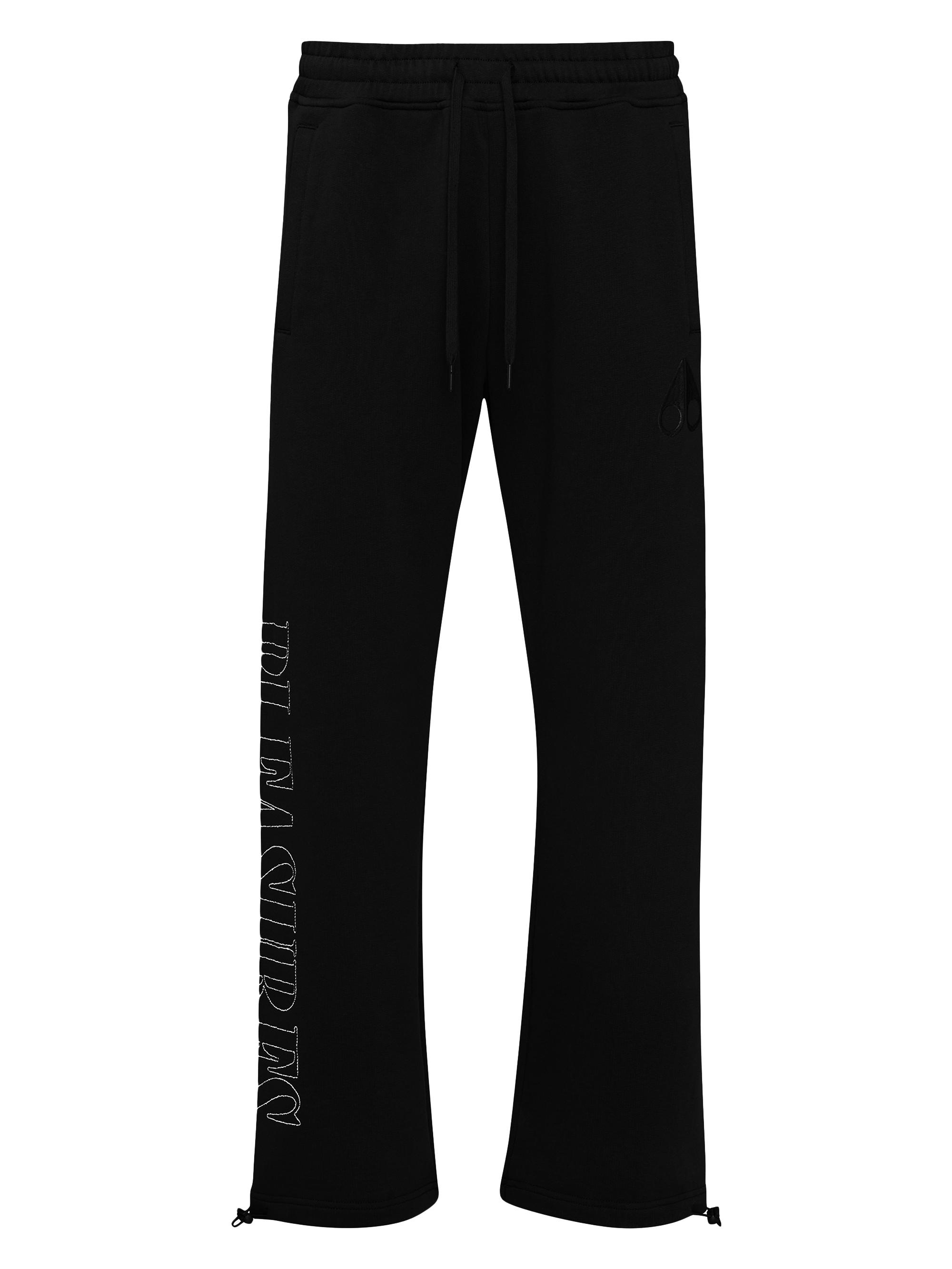 Moose Knuckles Men's MK x Pleasures Logo Cotton Sweatpants - Black