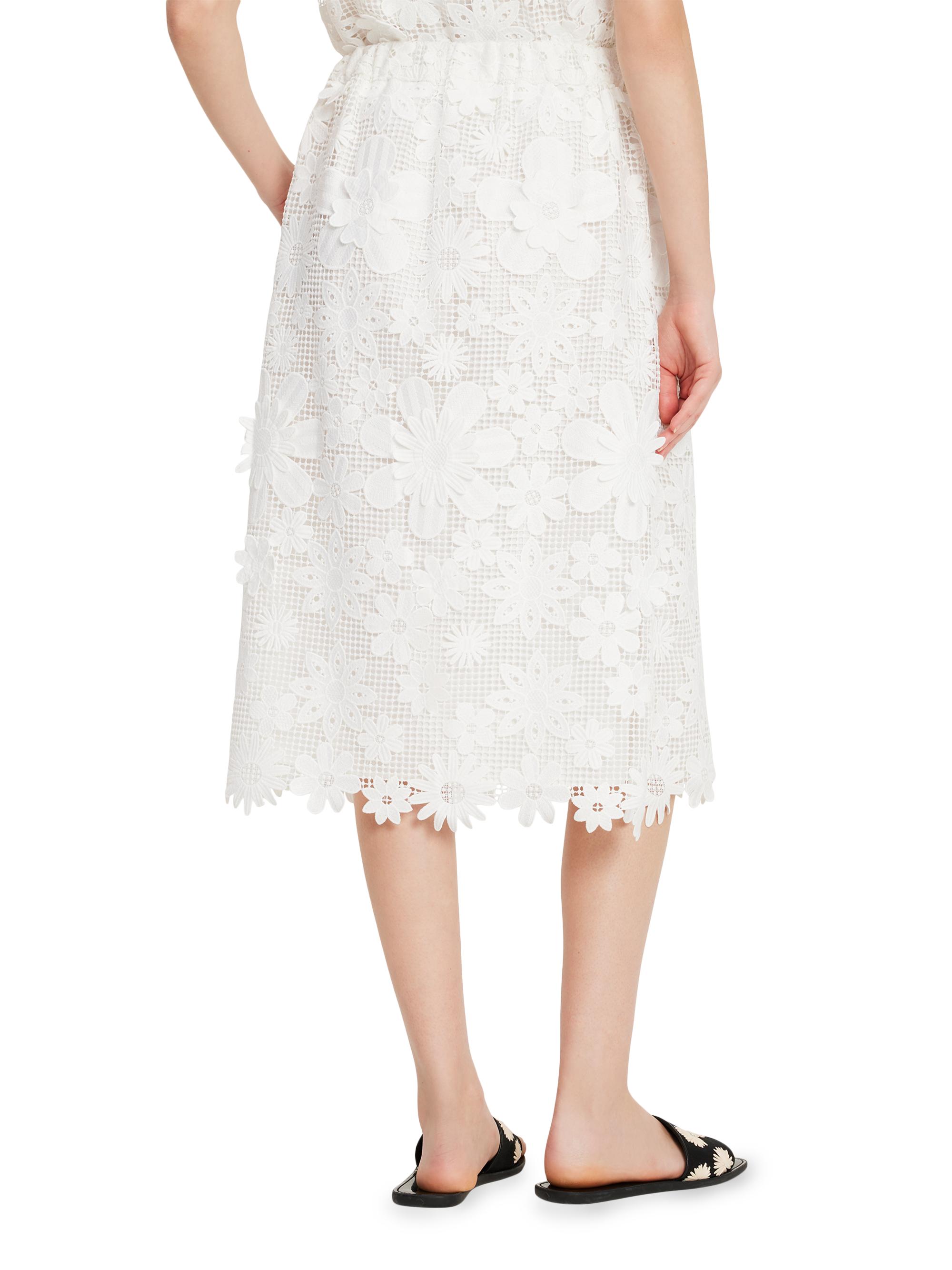 kate spade new york Floral Lace Midi-Skirt | Saks Fifth Avenue