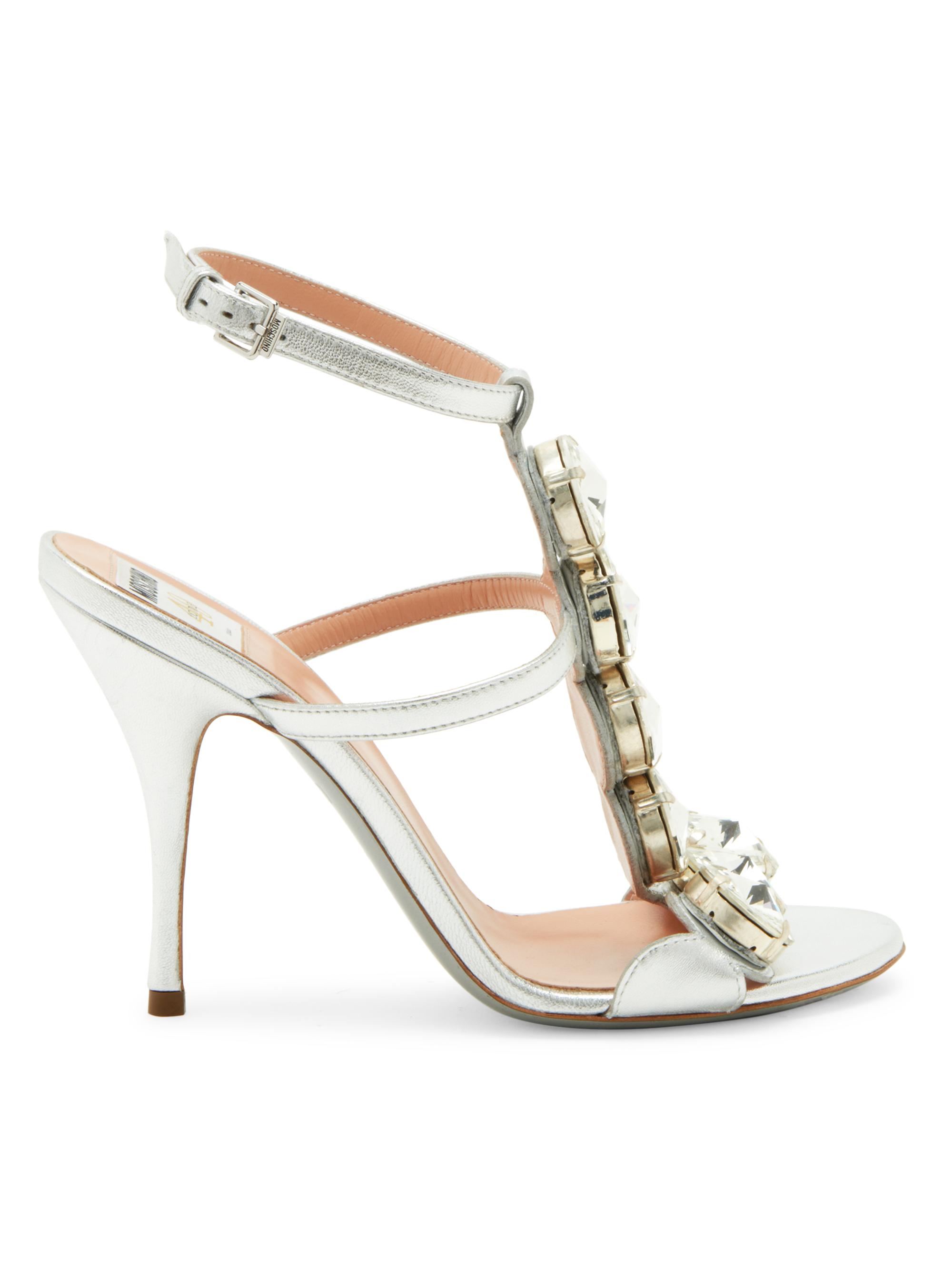 Shop Moschino Still Life 105MM Heart-Embellished Sandals | Saks  