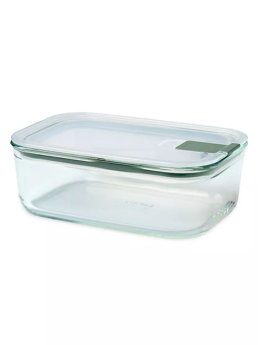 Mepal Easyclip Glass Food Storage Container - Nordic Sage - Size 34 oz