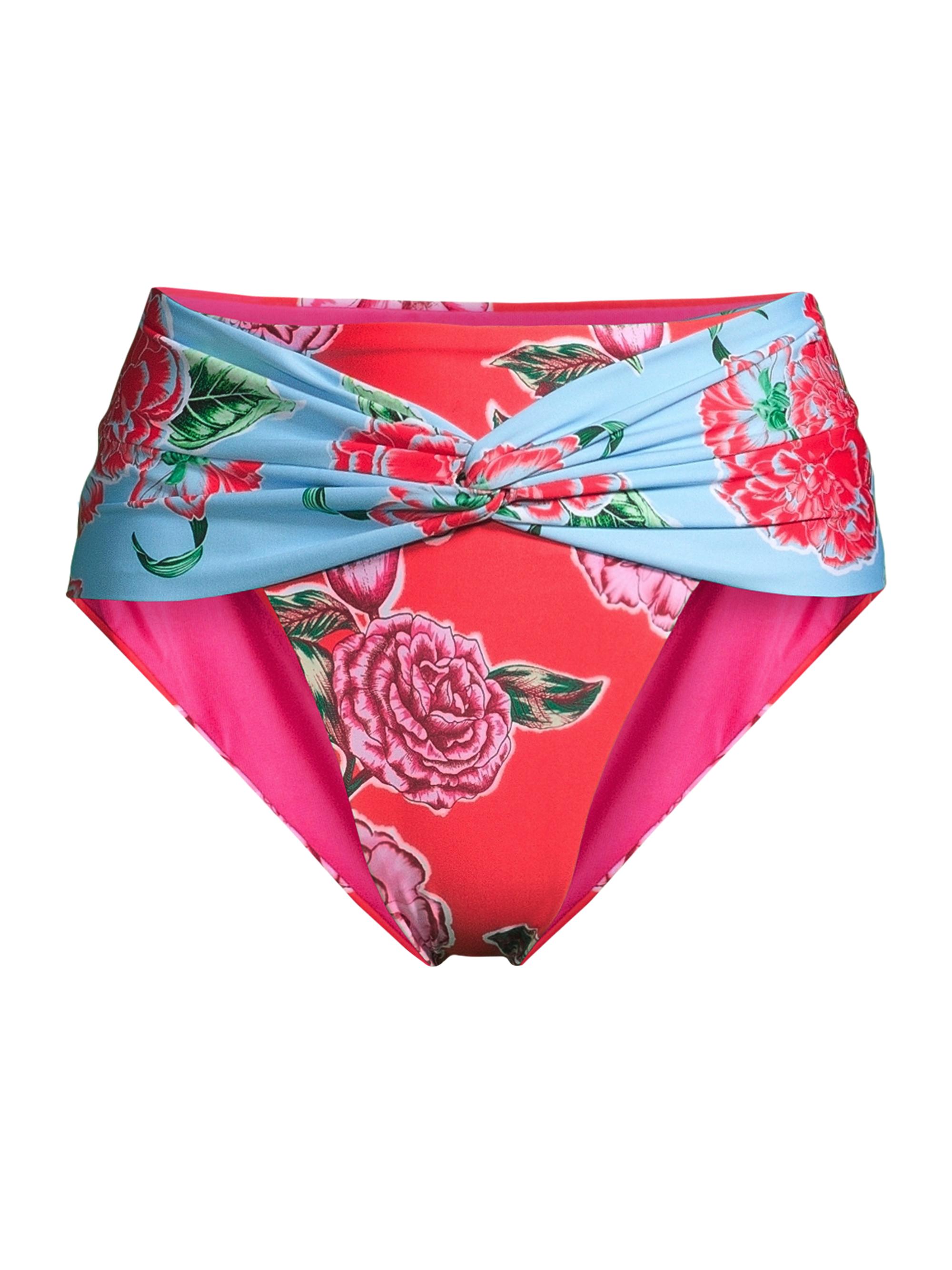 Agua Bendita Women's Fiorever Darcy Floral High-Rise Bikini Bottom
