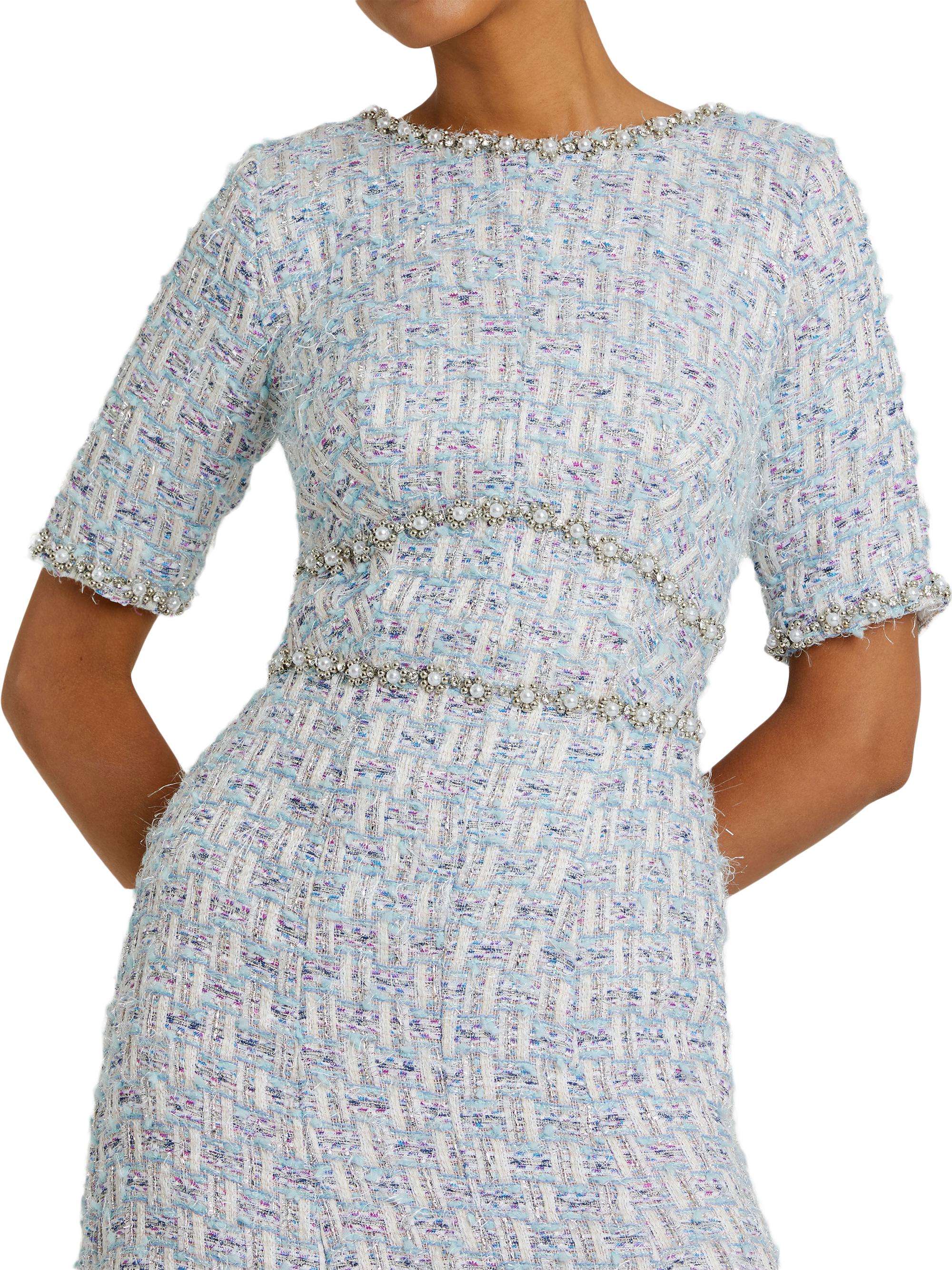 princess polly baby blue dress Adrianna Papell Women's Beaded Cap-Sleeve Sheath Dress main image 0