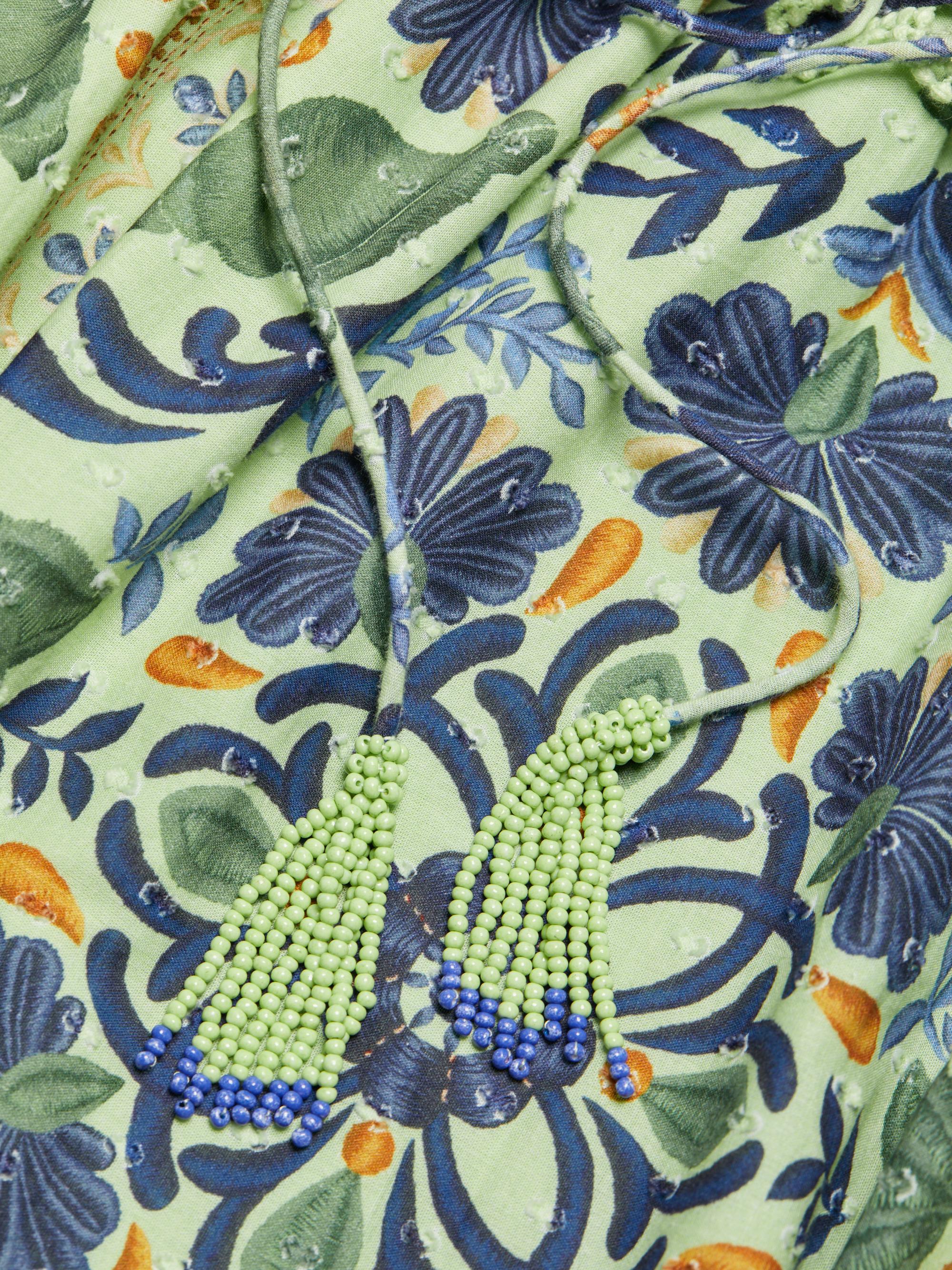 knee length dresses for ladies Ocean Tapestry Green Maxi Dress  FARM Rio
