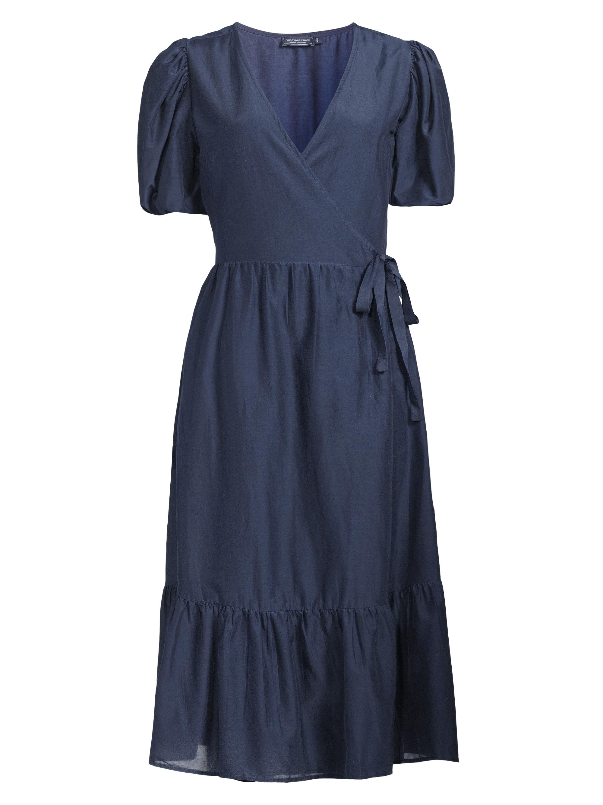Vineyard Vines Women's Cotton & Silk Wrap Midi-Dress - Nautical Navy