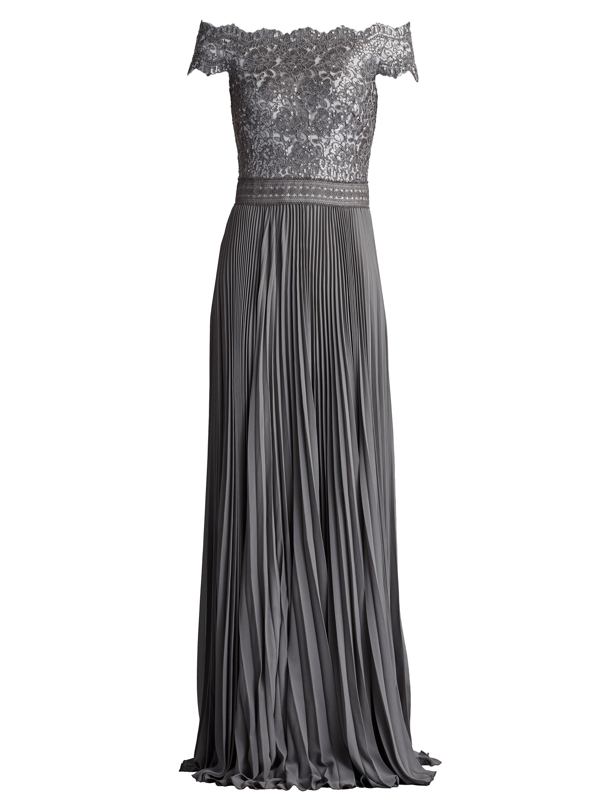 Tadashi Shoji Women's Sequined Lace Off-The-Shoulder Gown - Mist