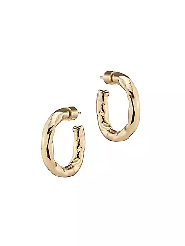 Hailey 10K Gold-Plated Huggie Hoop Earrings