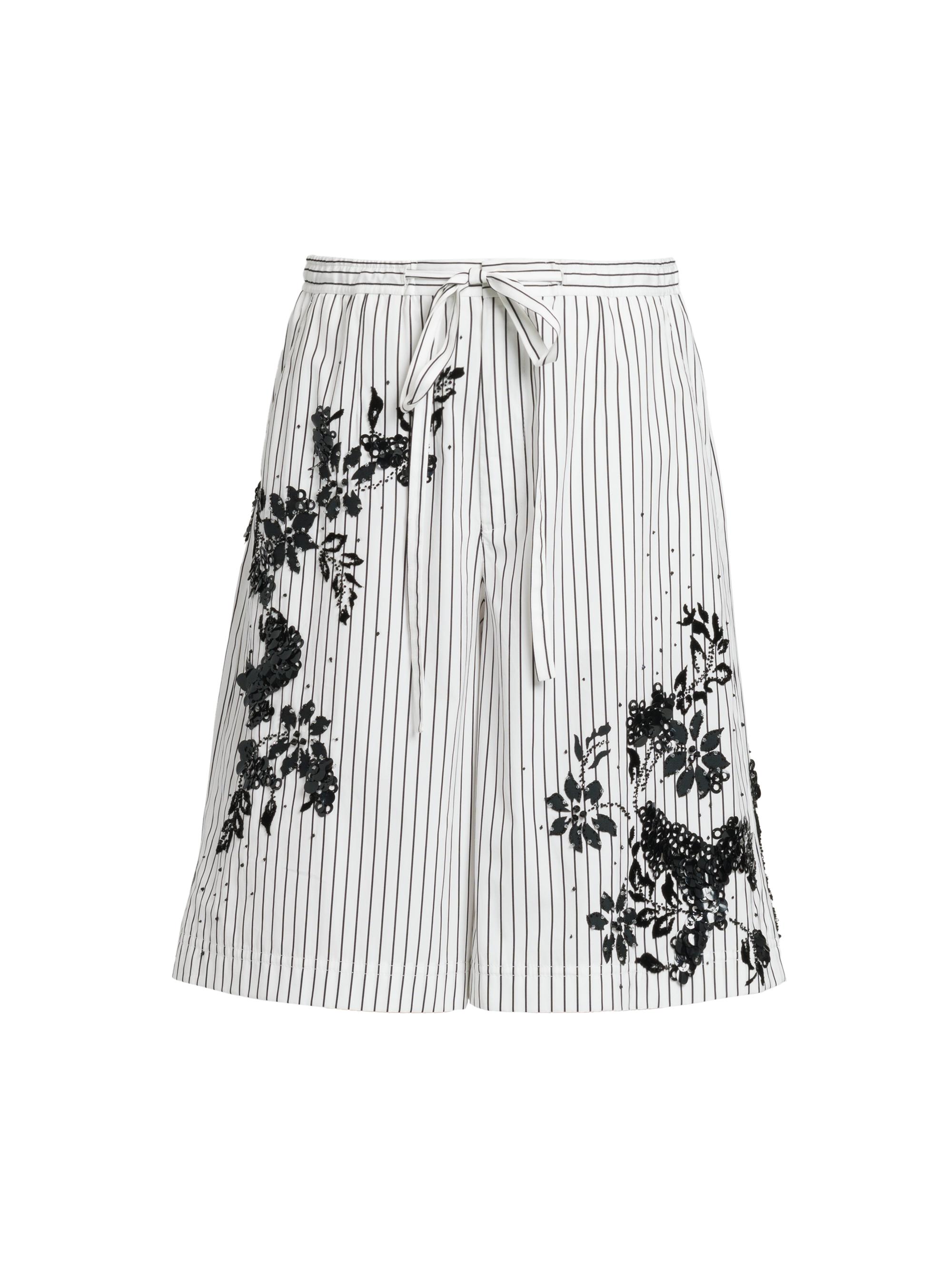 Dolce & Gabbana Men's Striped Embellished Embroidered Shorts - Variante Abbinata