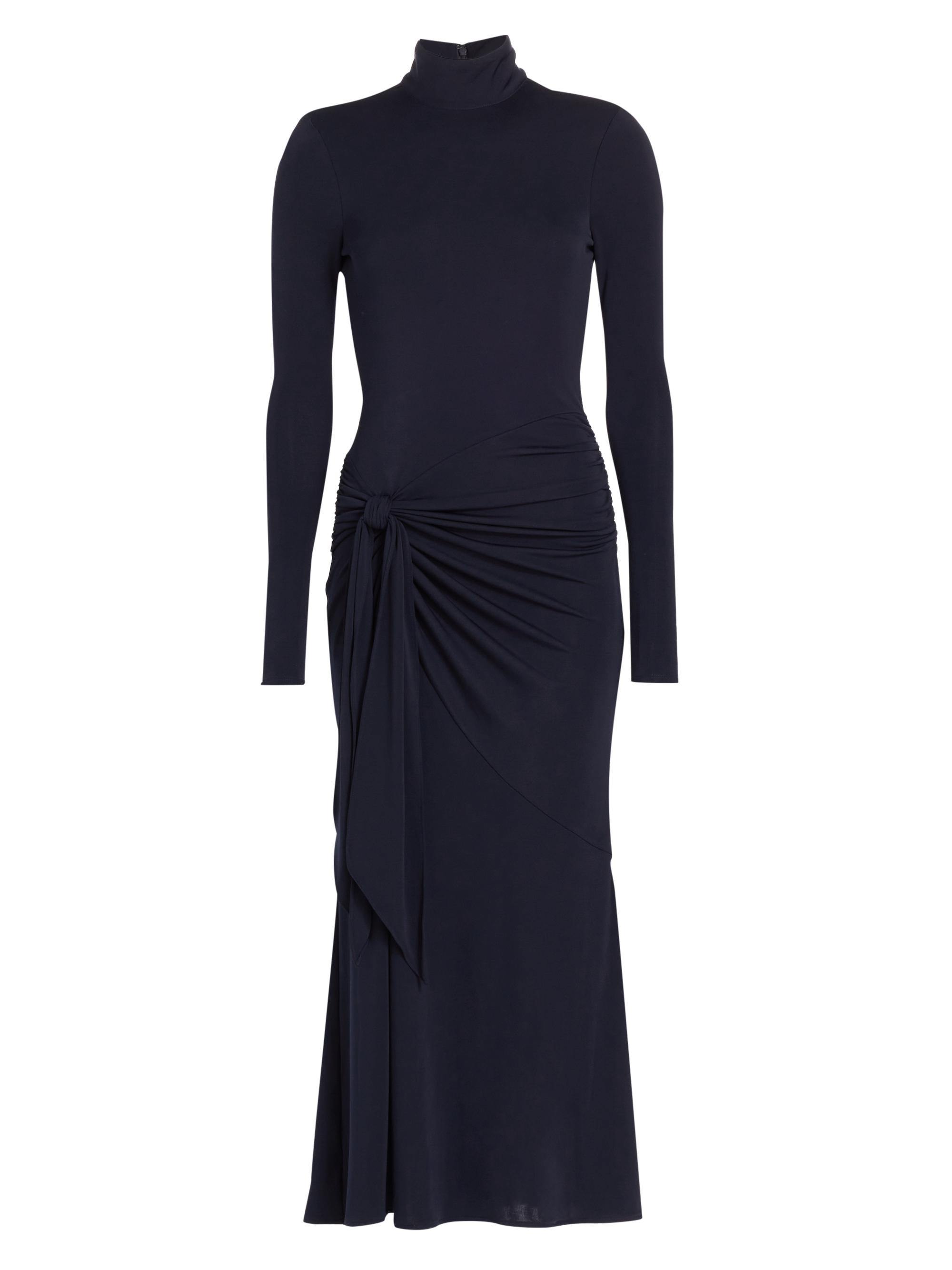 CINQ A SEPT Women's Johnson Draped Turtleneck Midi-Dress - Navy