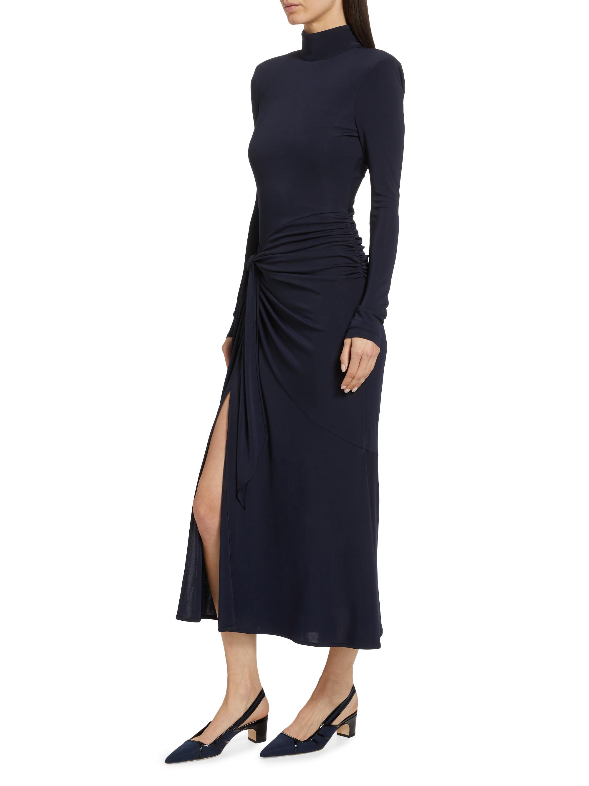 Cinq à Sept Johnson Draped Turtleneck Midi-Dress | Saks Fifth Avenue