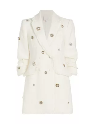 Shop Cinq à Sept Joel Embellished Blazer Dress | Saks Fifth Avenue